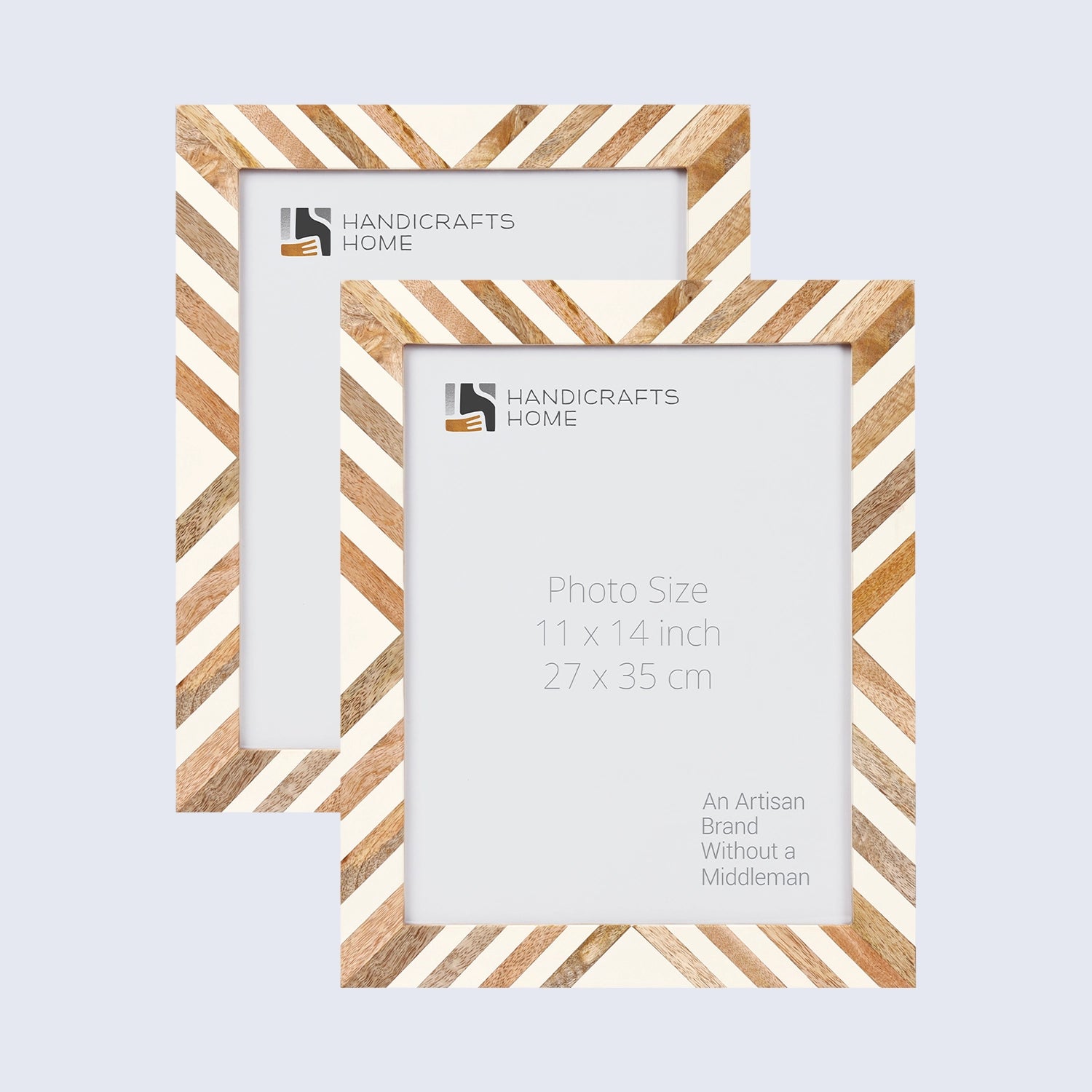 Poster Frames Marquet Chevron Pattern Resin Inlay Collection in 3 Sizes, Pack of 2