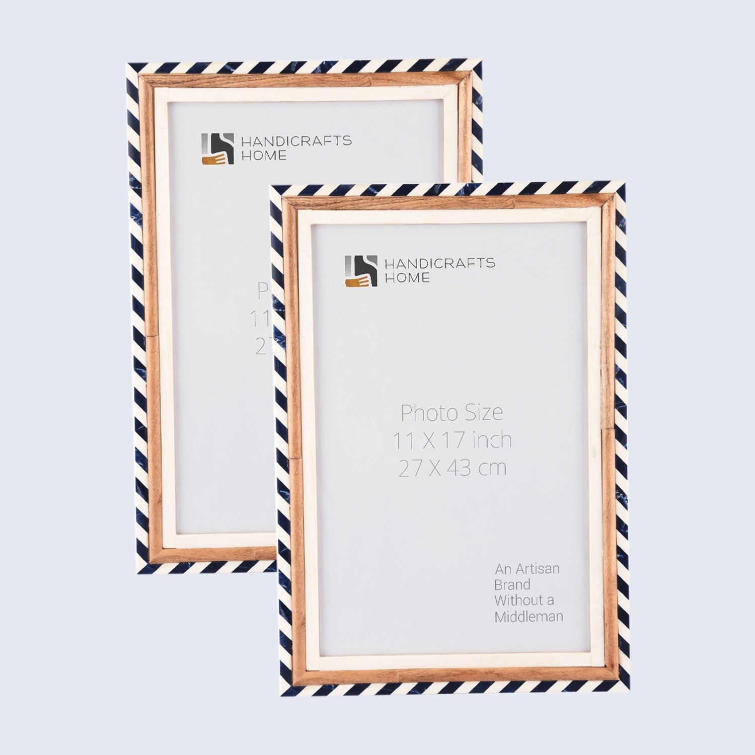 Marquet Bevel Collection Picture Frames Pack Of 2 Blue White - 11x17x1.5