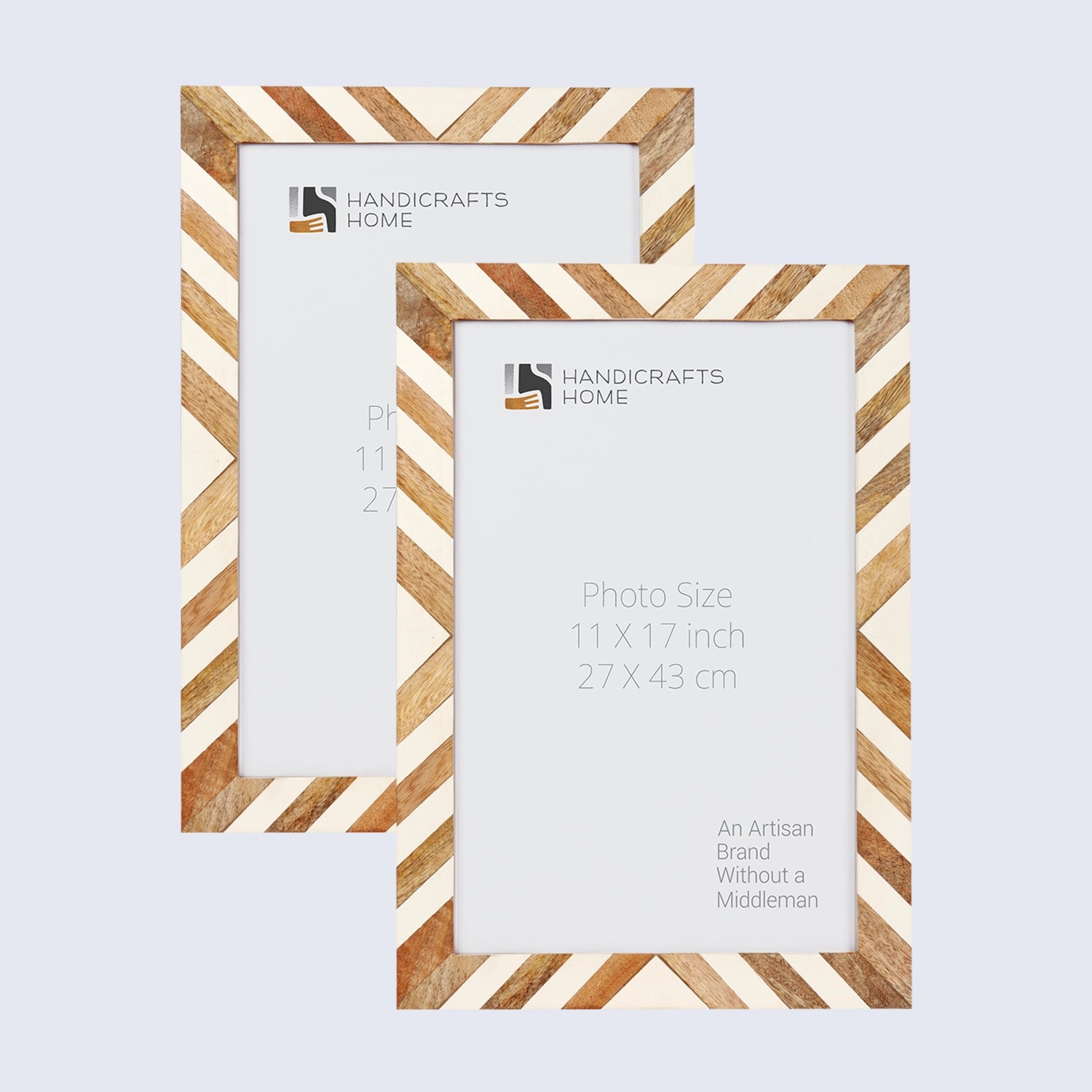 Poster Frames Marquet Chevron Pattern Resin Inlay Collection in 3 Sizes, Pack of 2