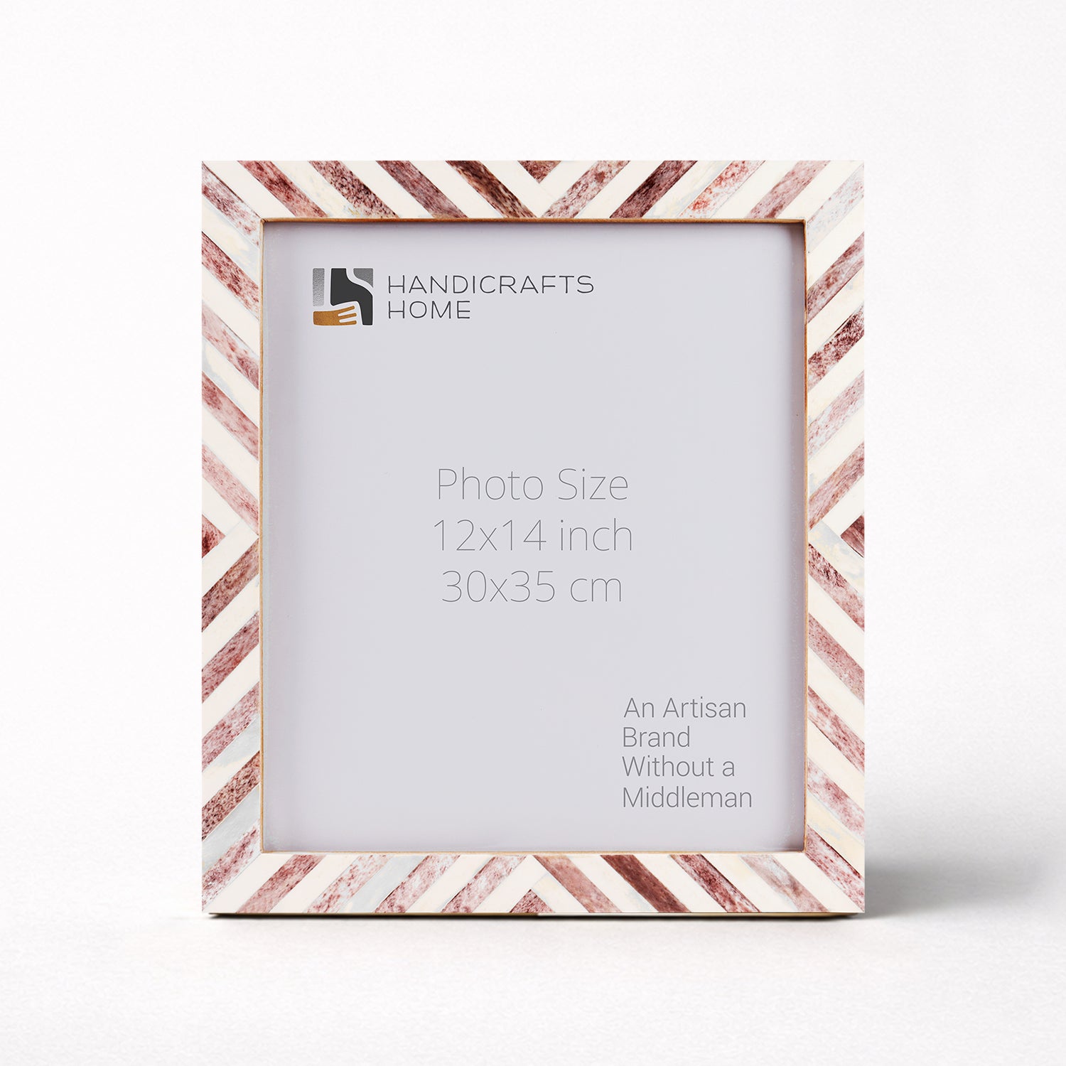 Poster Frame Chevron Collection Bone Inlay, Brown, 2 Sizes
