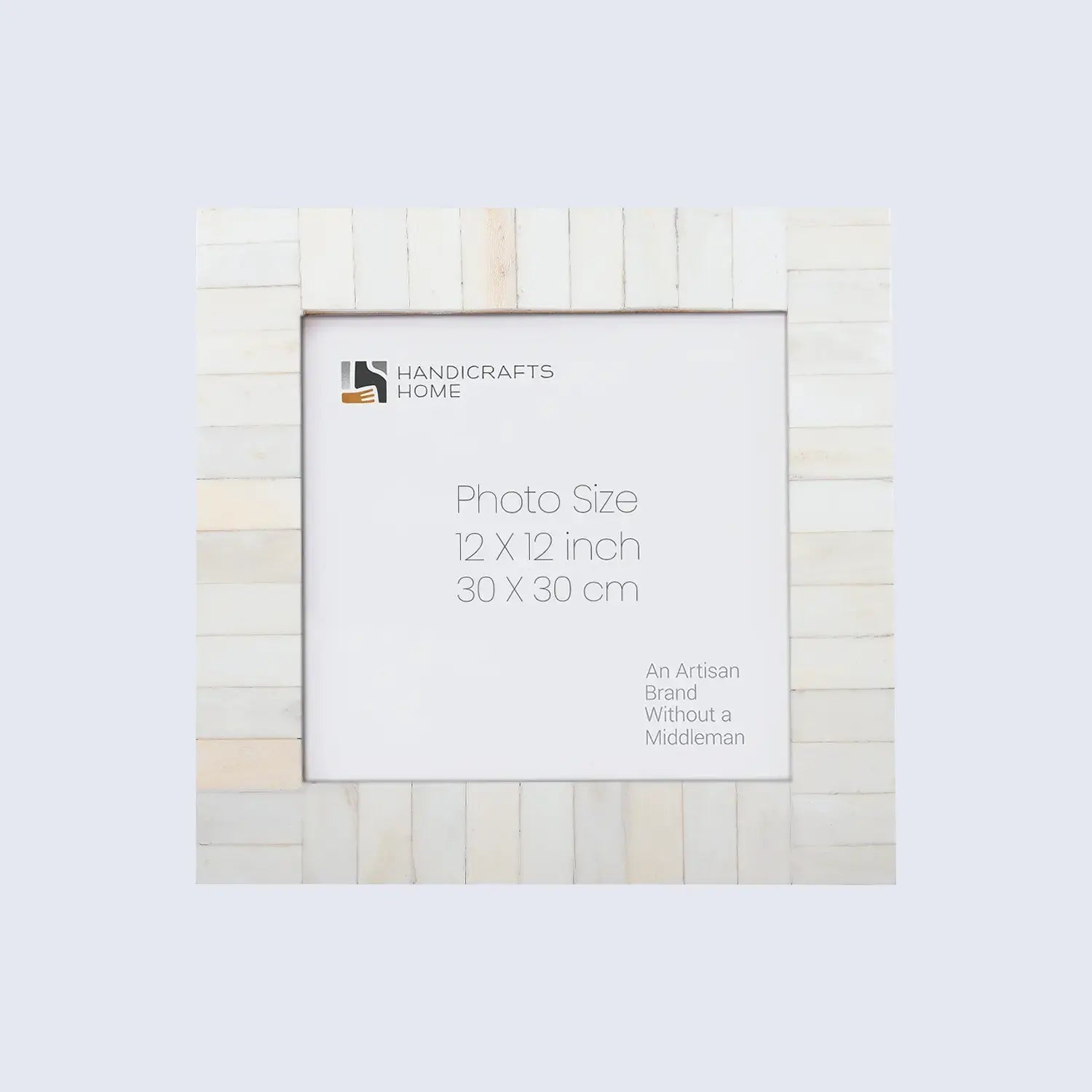Make to Order Classic Bone Inlay 12x12 Picture Picture Frame in White