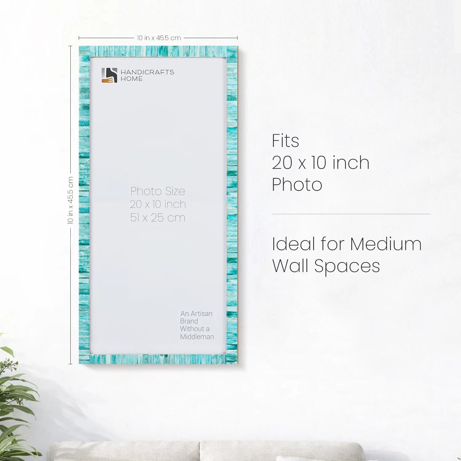 Pre-Order Bone Inlay Poster Frame, 10" (H) x 20" (W) Wall Display