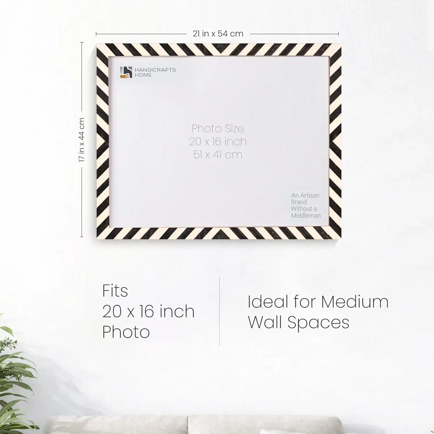 Pre-Order Chevron Bone Inlay Poster Frame, 16"(H) x 20"(W) Wall Frame