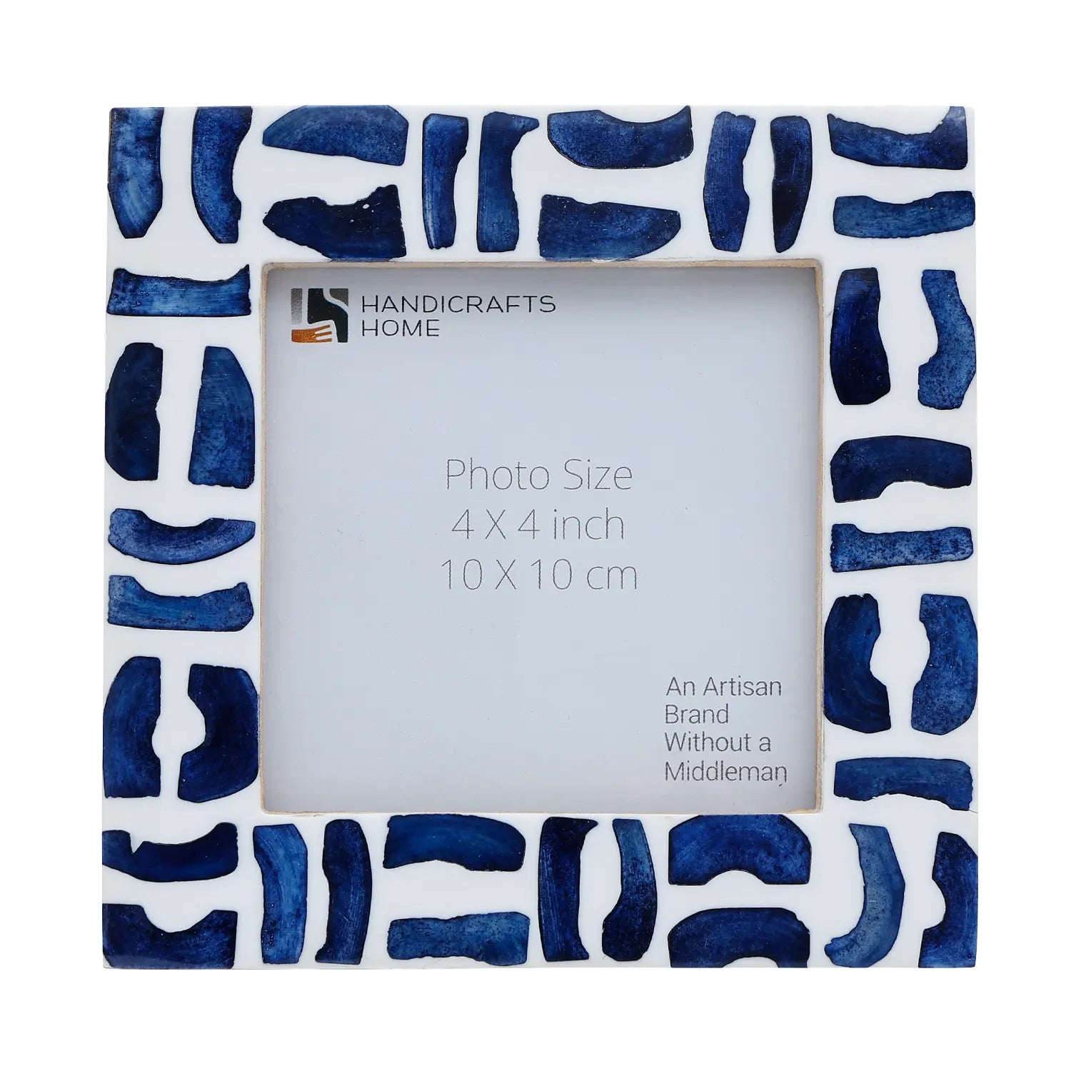 Blue White Mosaic Bone, Resin Inlay Picture Frames, 4 Sizes