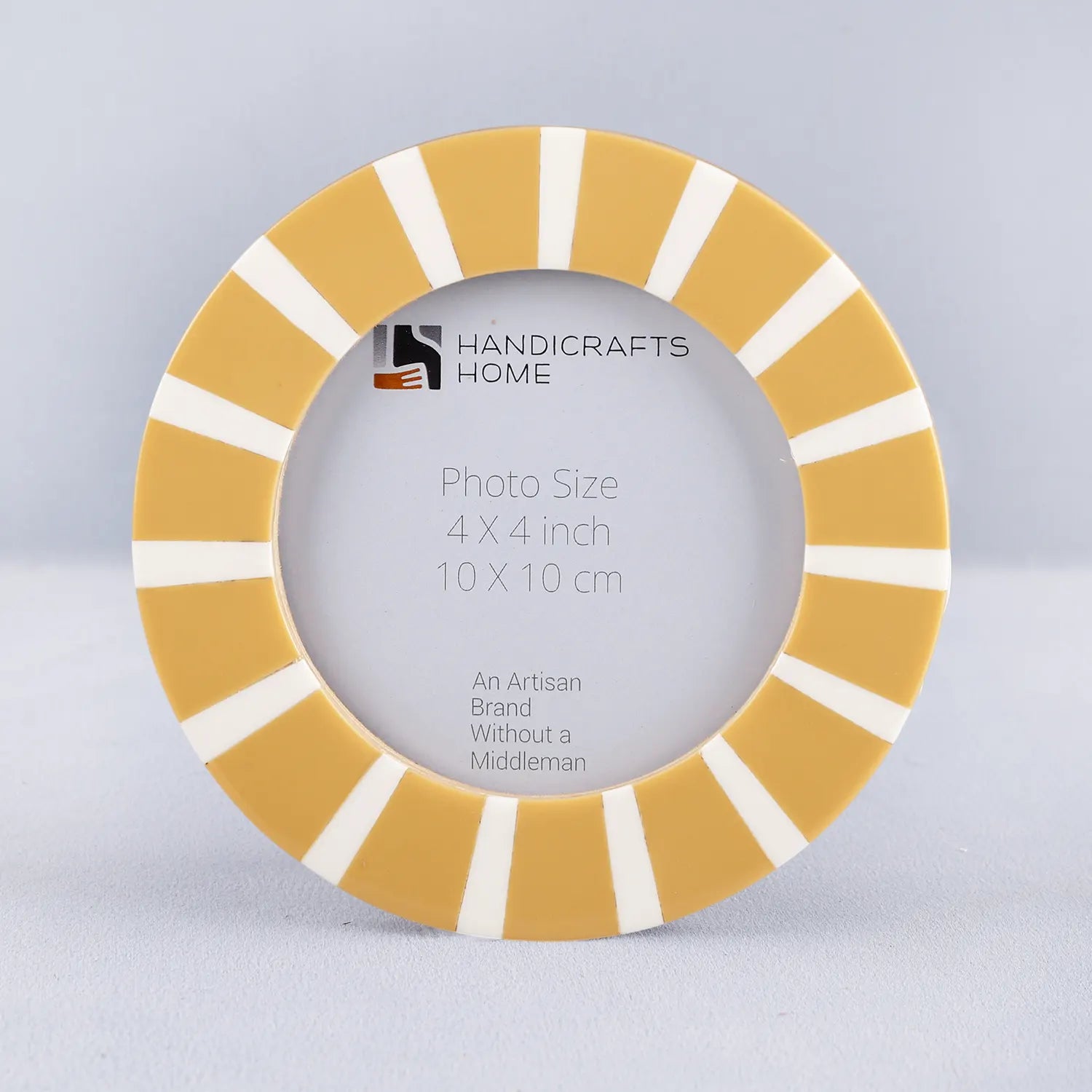 Resin Inlay Picture Frames | Amber Ray 4" Round Photo Frame