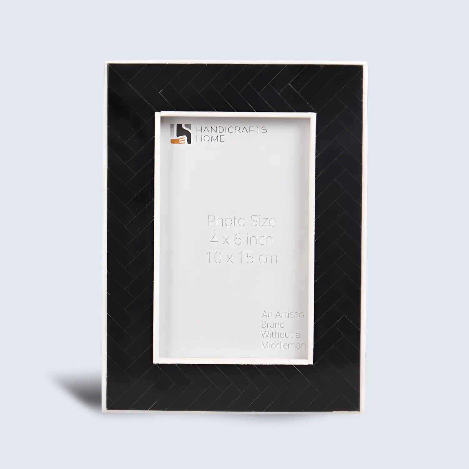 Black & White Resin Inlay Chevron Picture Frame - 4x6 & 5x7