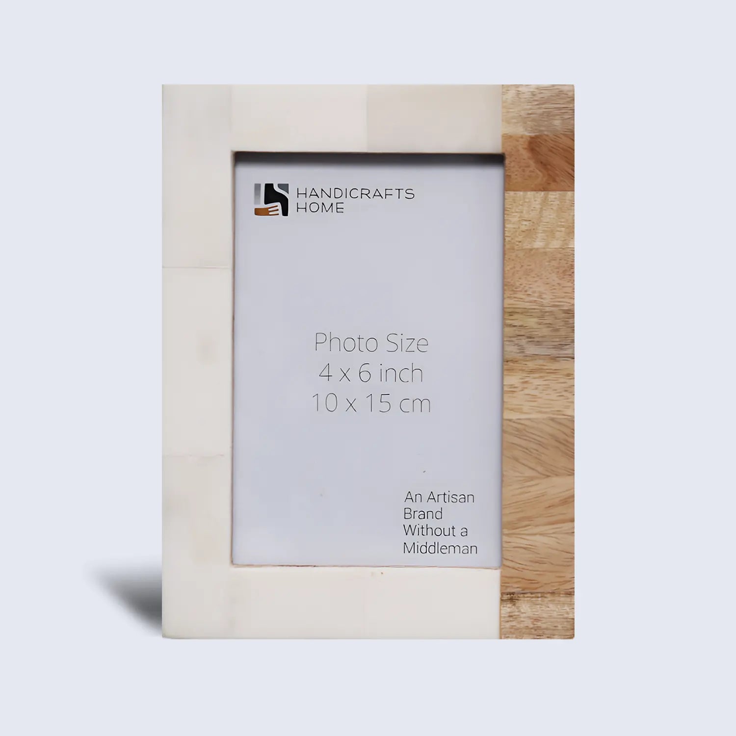 Plain White & Brown Bone Inlay Picture Frame - 4x6 & 5x7