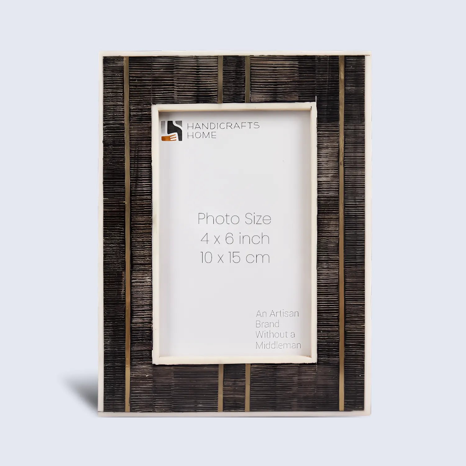 Horn Inlay & Resin Inlay Shagrin Picture Photo Frames Brown, 4x6 5x7