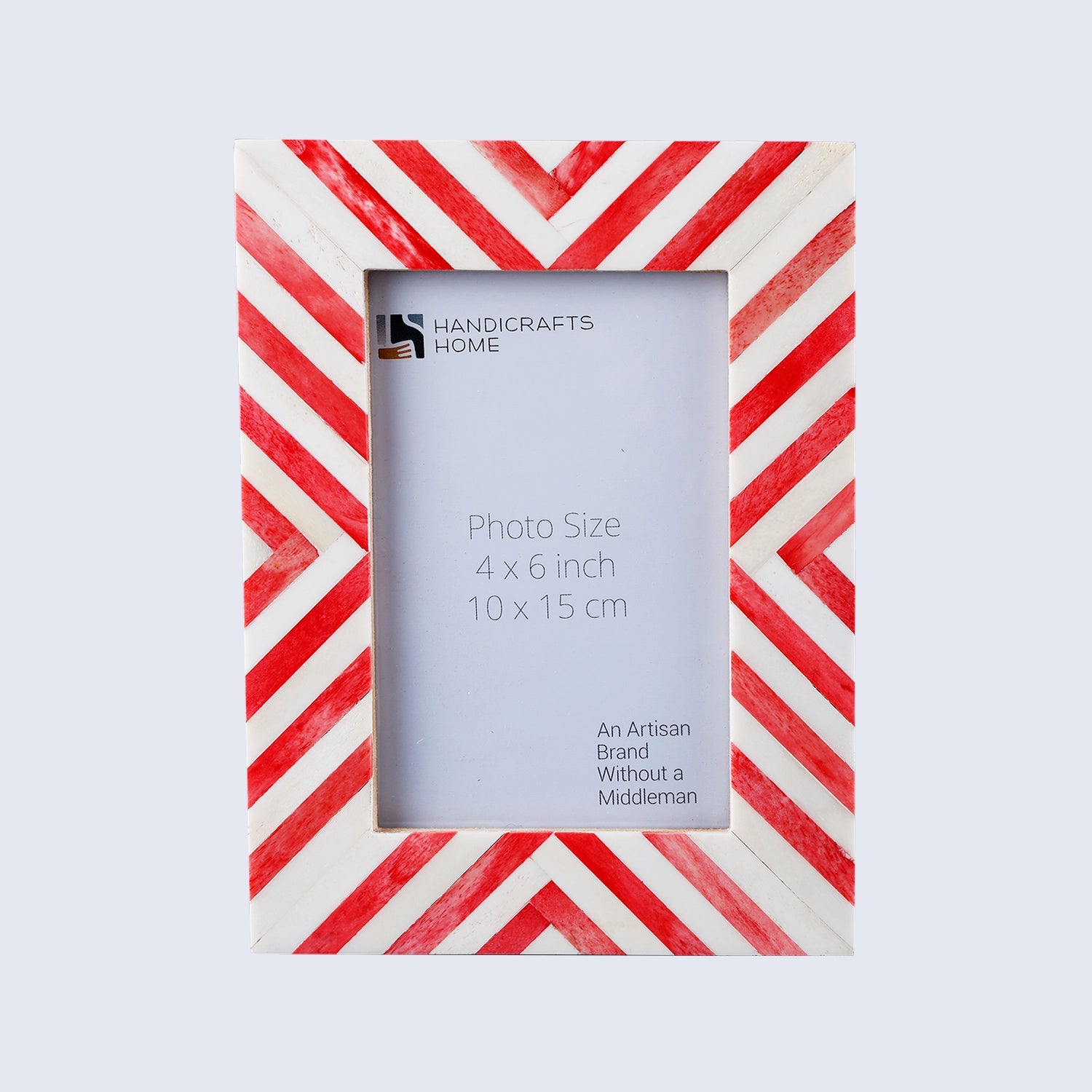 Chevron Bone Inlay Picture Frame 4x6 & 5x7, Red