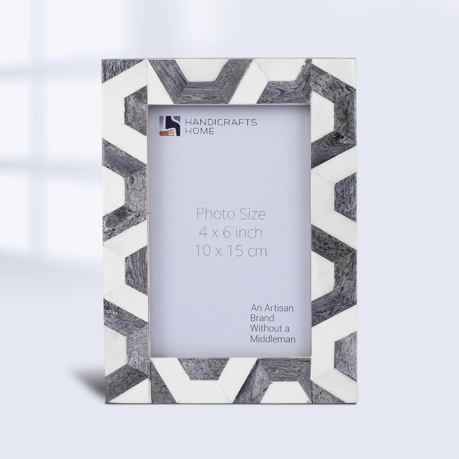 HEX-GREY Bone Inlay Home Decor Gift Picture Frame 4x6 & 5x7