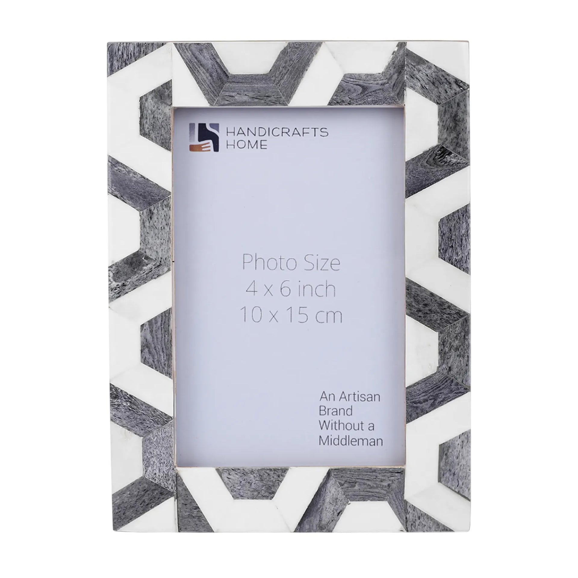 HEX-GREY Bone Inlay Home Decor Gift Picture Frame 4x6 & 5x7