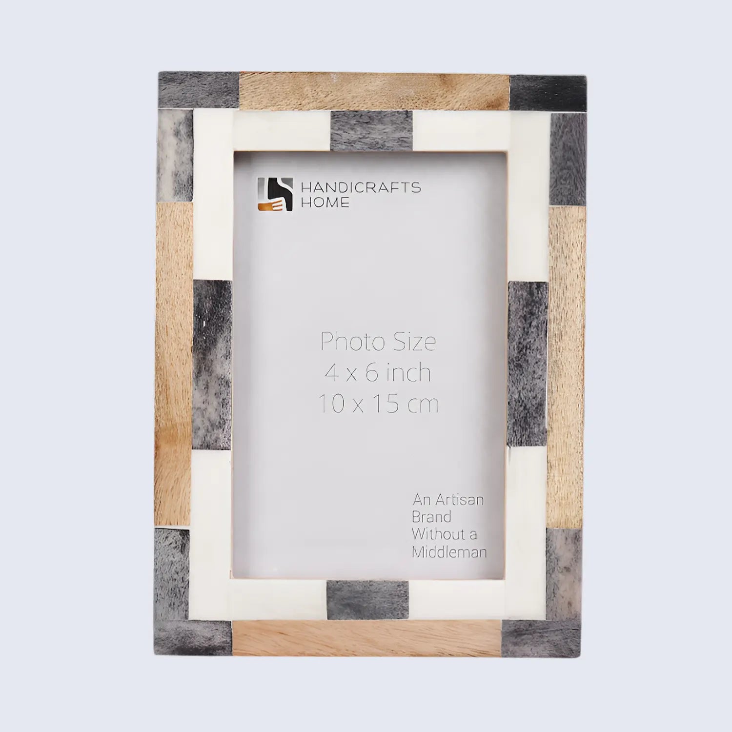 Tile Pattern Bone Inlay Picture frame for Holiday Decor & Gifting - 4x7, 5x7