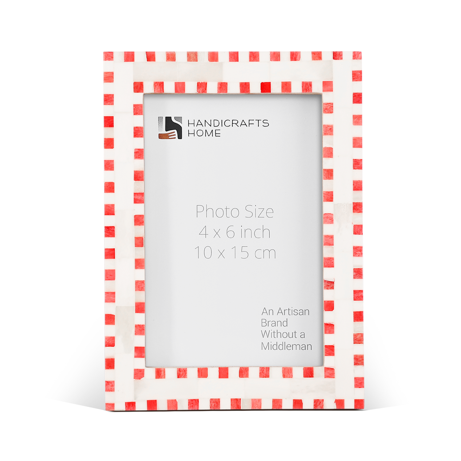 Red White Bone Inlay Picture Photo Frame size 4x6 & 5x7