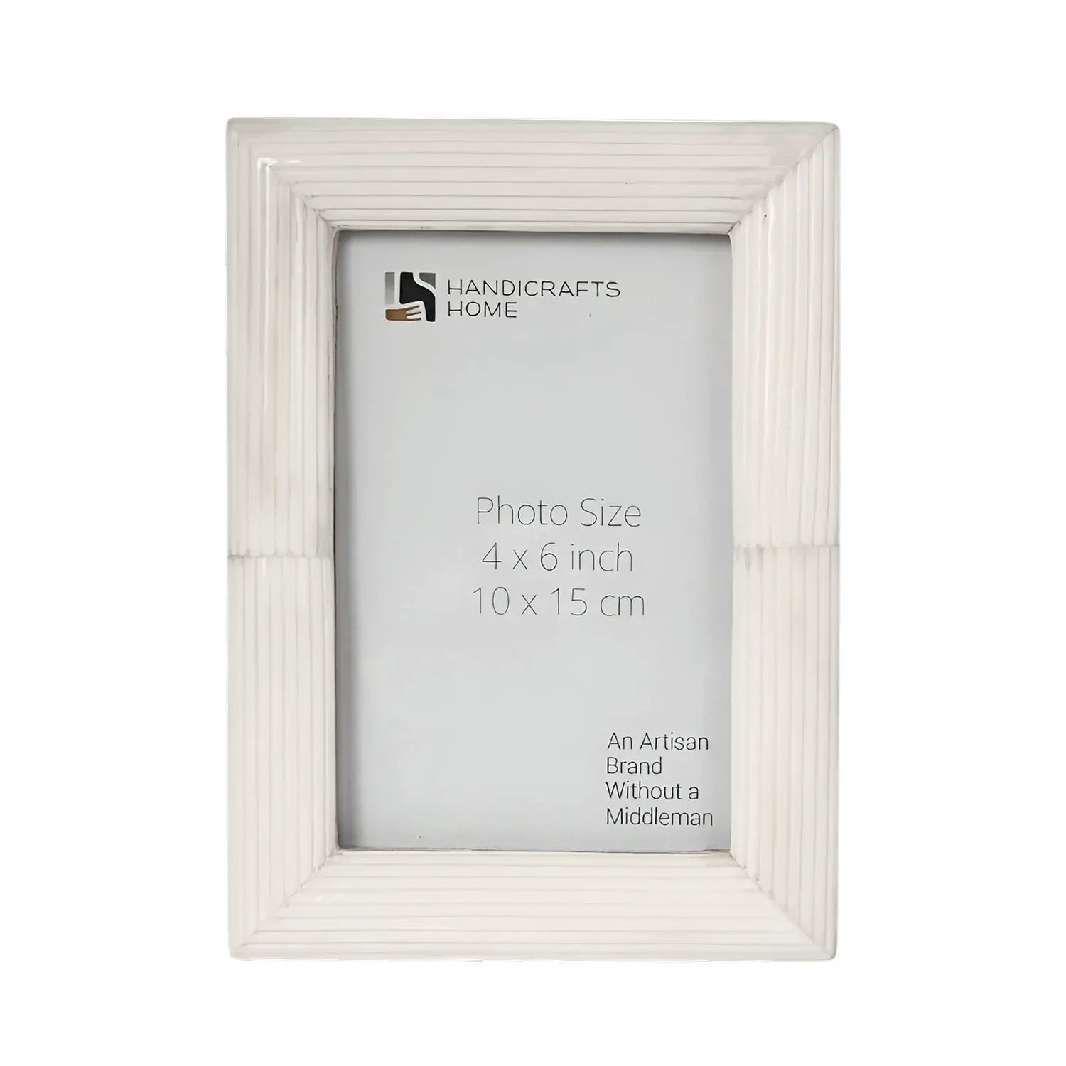 Hand Carved White Bone Inlay Photo Picture Frame in 3 Sizes