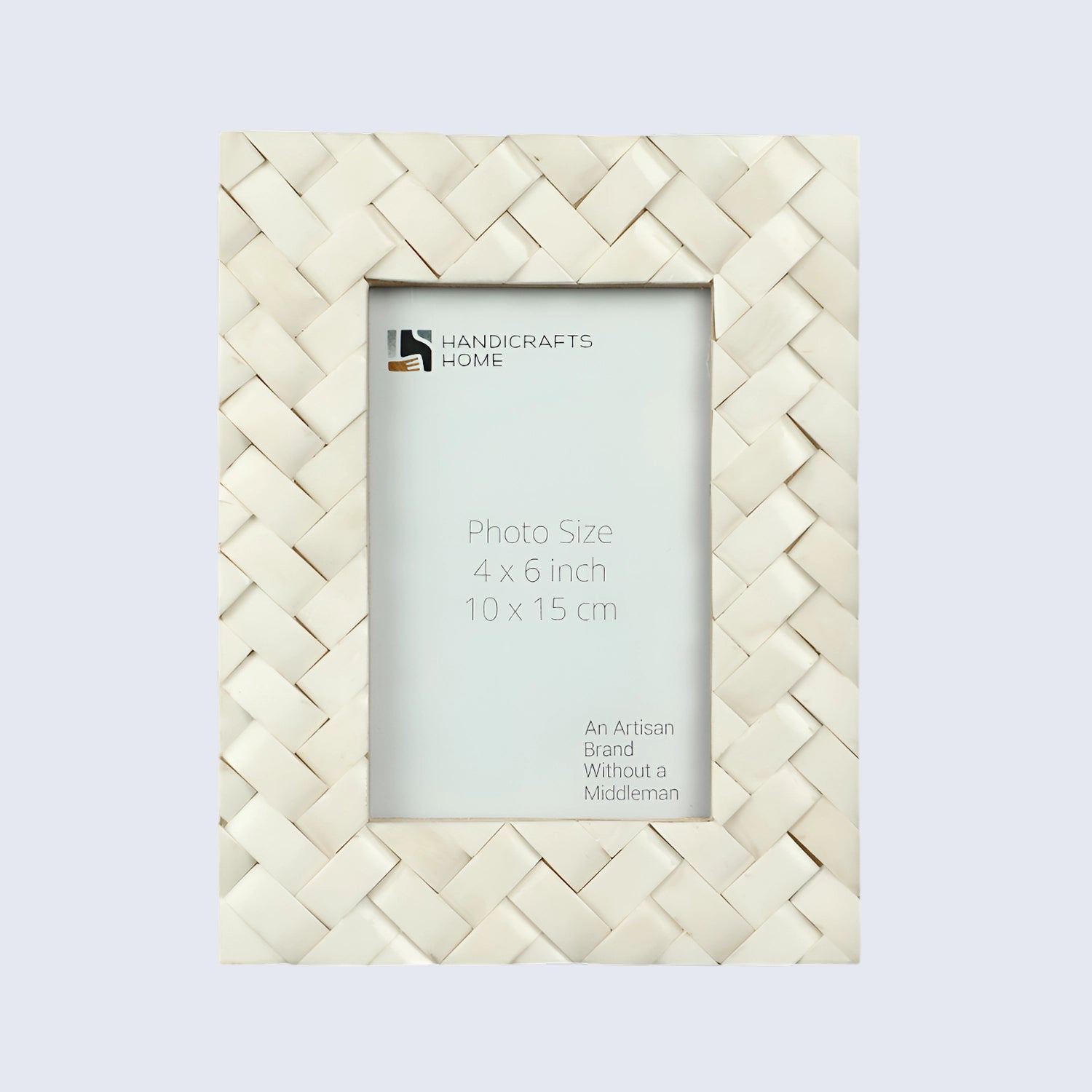 White Bone Inlay Braided Pattern Frame 4x6 & 5x7