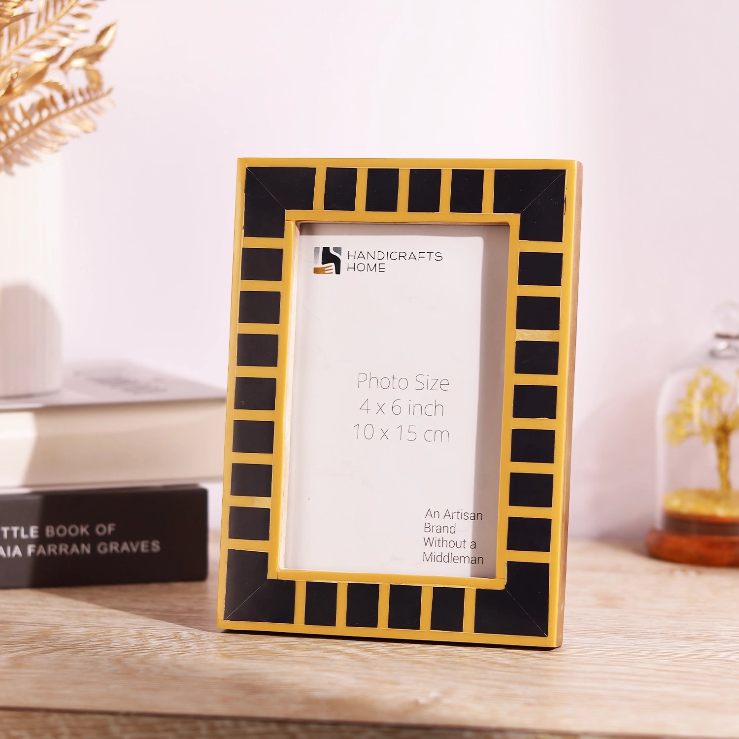 Black Square Resin Inlay Picture Frame 4x6 & 5x7