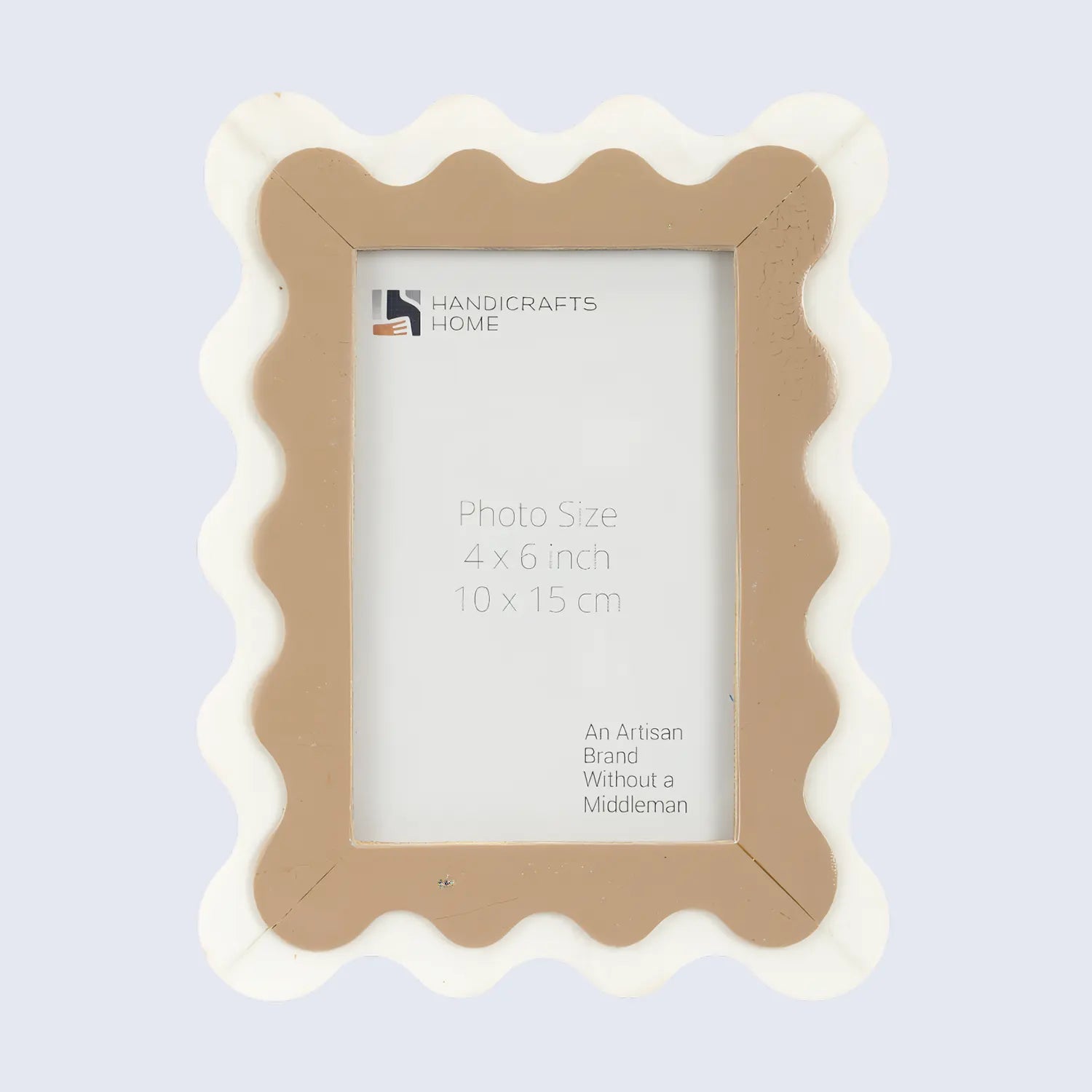 Wave Scallop Picture Frame Brown & White - 4x6 & 5x7