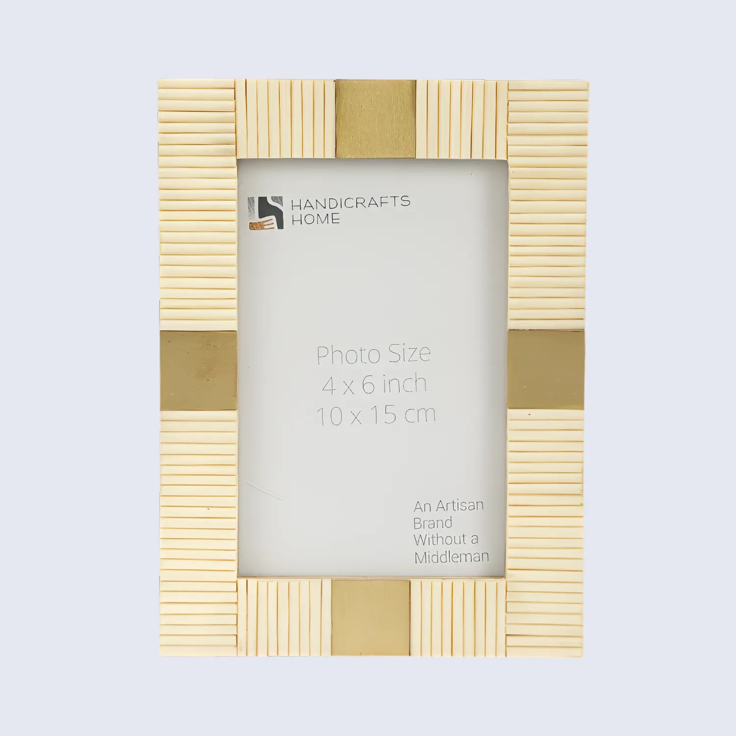 Resin Inlay Deco White Picture Frame For Desk & Wall-3 Sizes