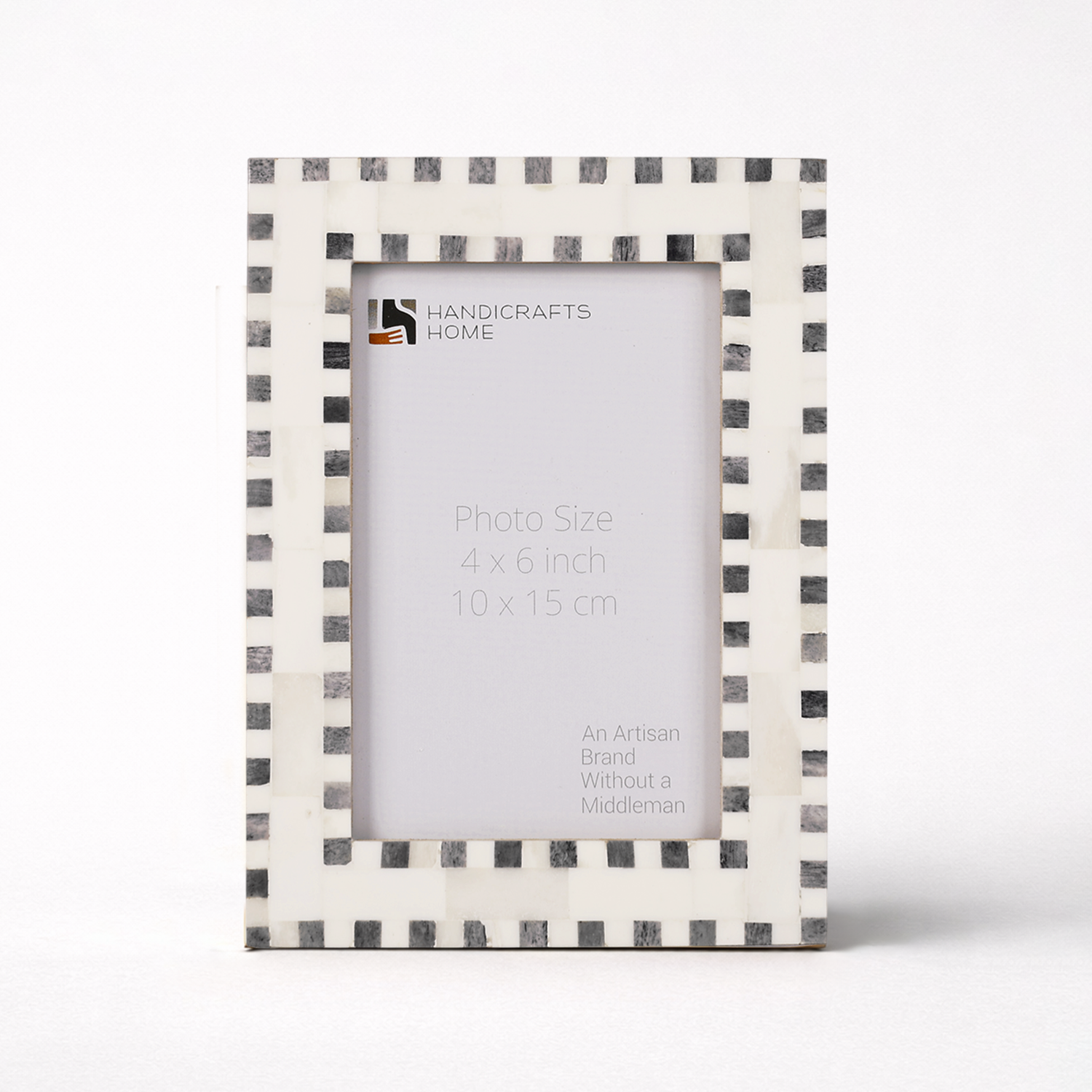 Grey White Bone Inlay Picture Photo Frame size 4x6 & 5x7