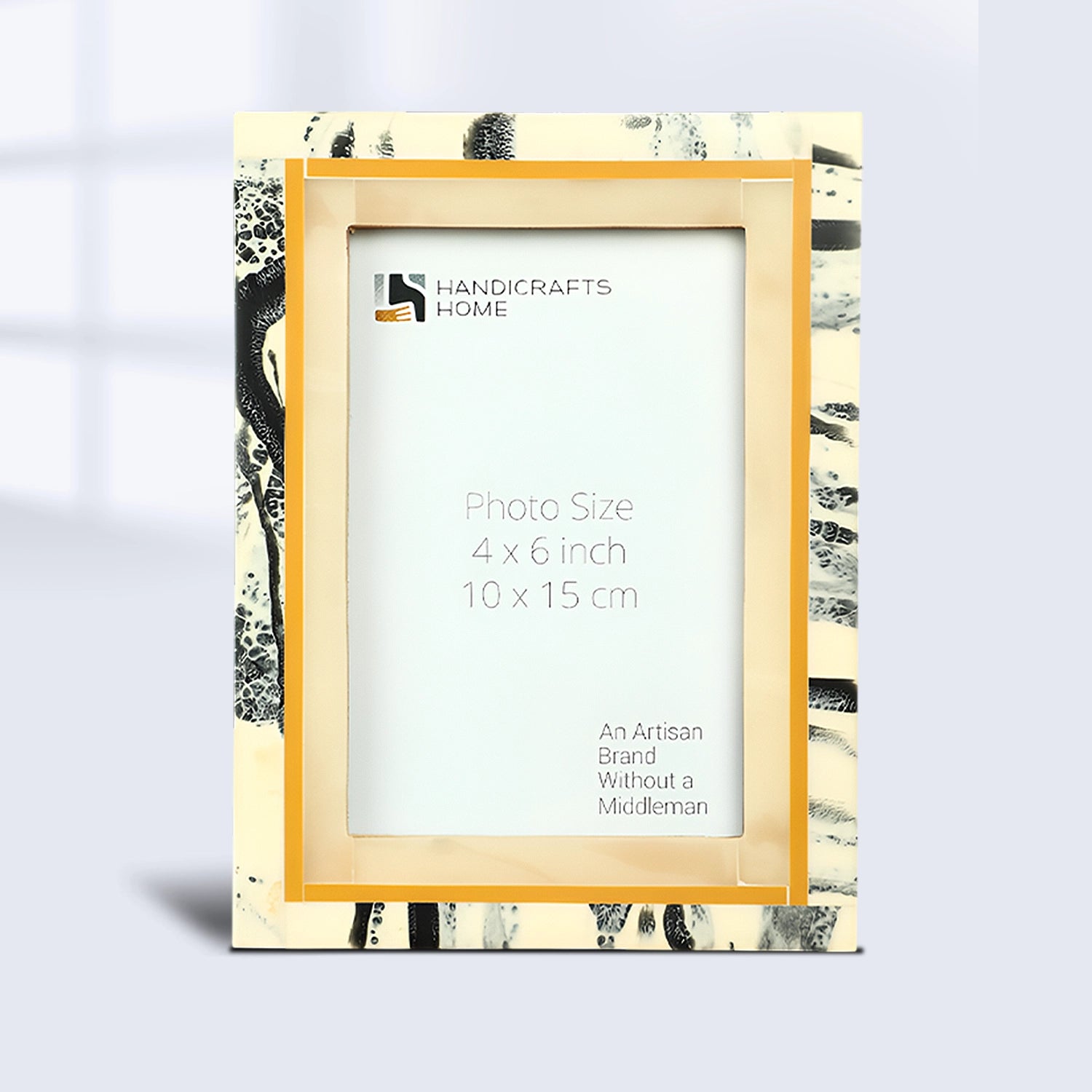 Picture Frames Abstract Ink Art Collection Resin Inlay - Ivory, 4x6 & 5x7