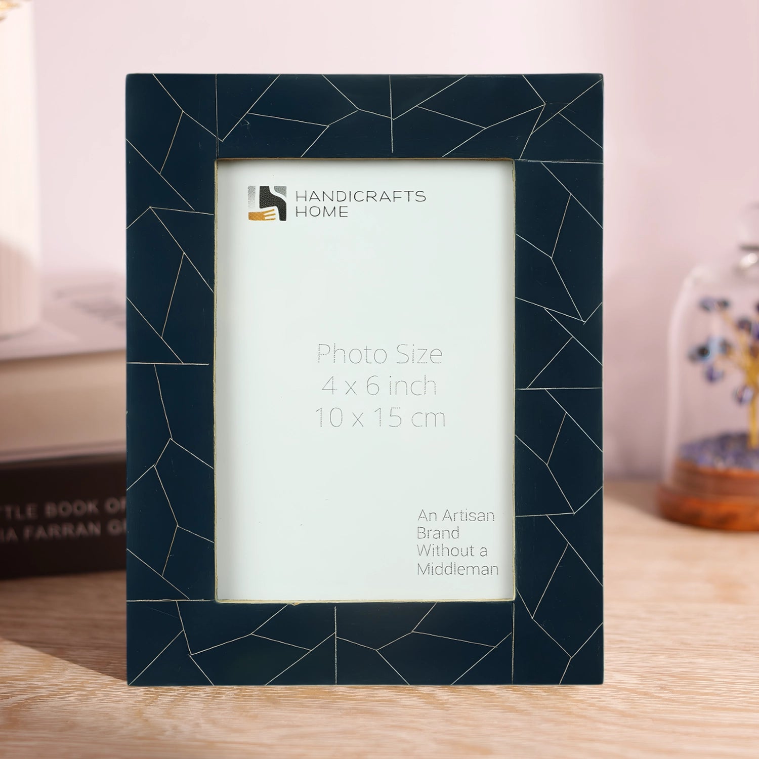 Bluzaic Midnight Blue Resin Inlay Picture Frame 4x6 & 5x7