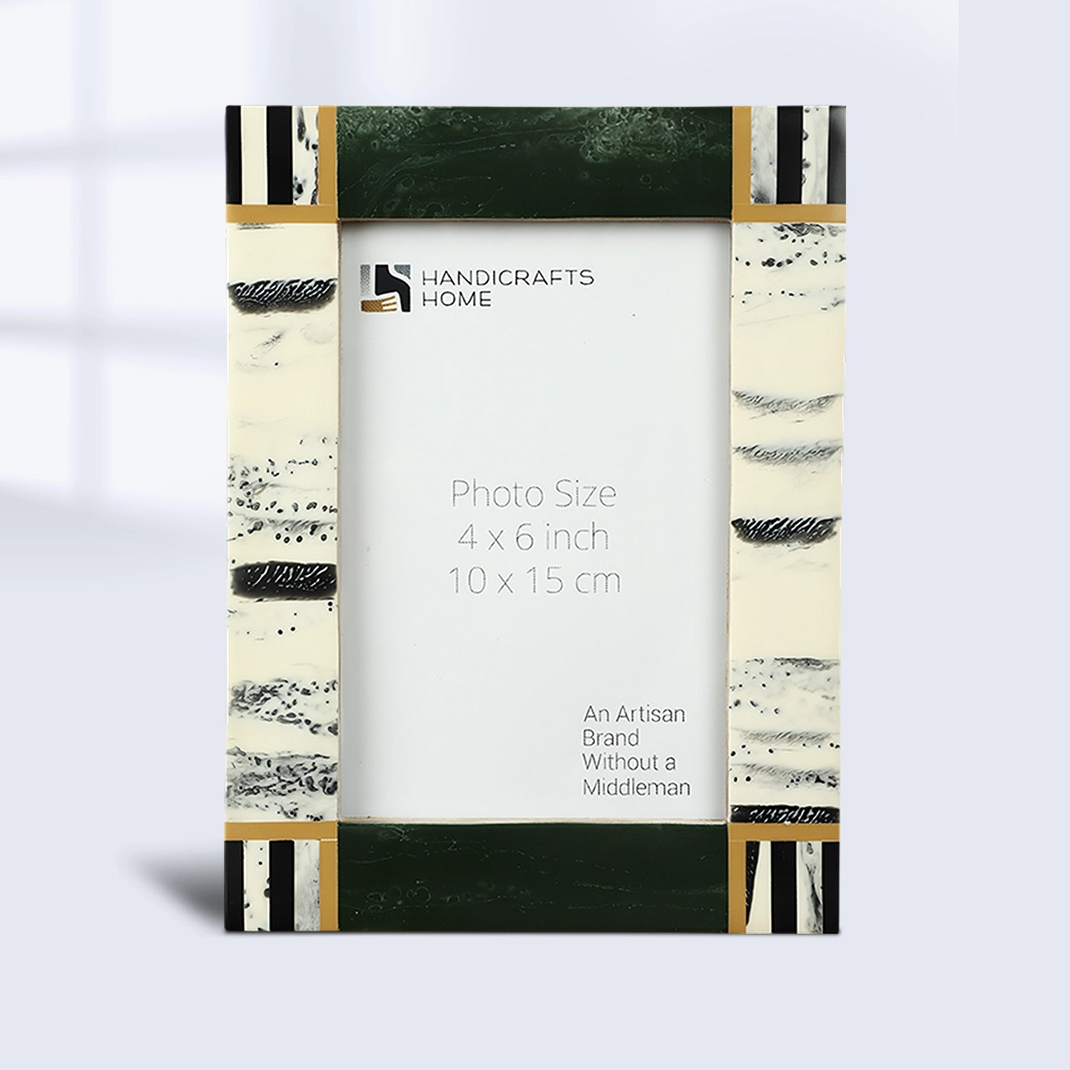 Picture Frame Abstract Ink Collection Resin Inlay Sea Green – 4x6 & 5x7"