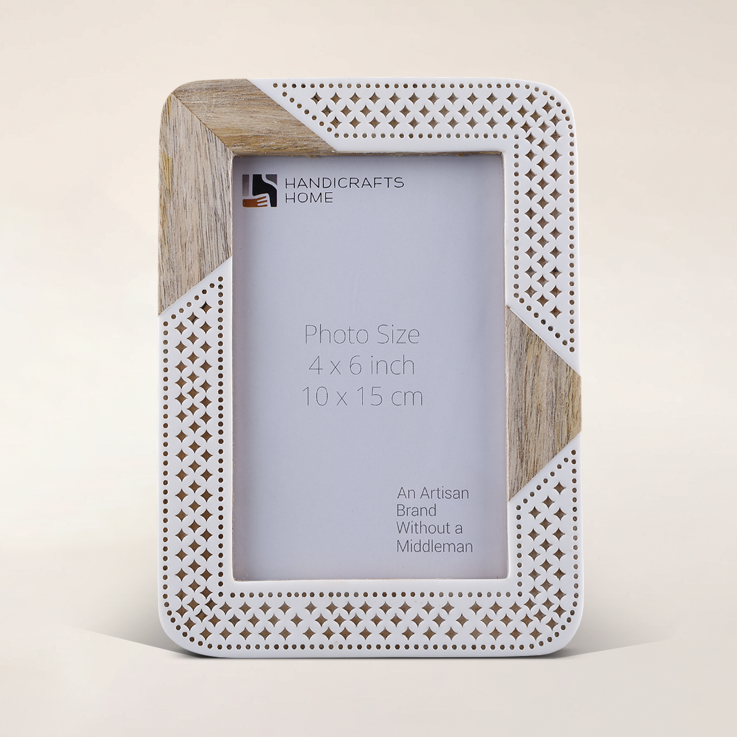 Picture Frame Holiday Decor Collection Resin & Wood Inlay Beige – 4x6 & 5x7"