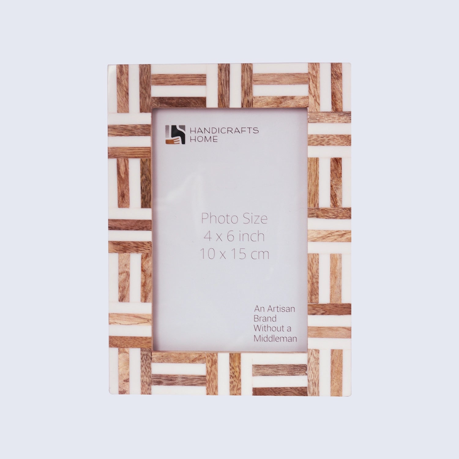 Marquet Grid Picture Photo Frame-Resin Inlay & Wood in 4x6, 5x7