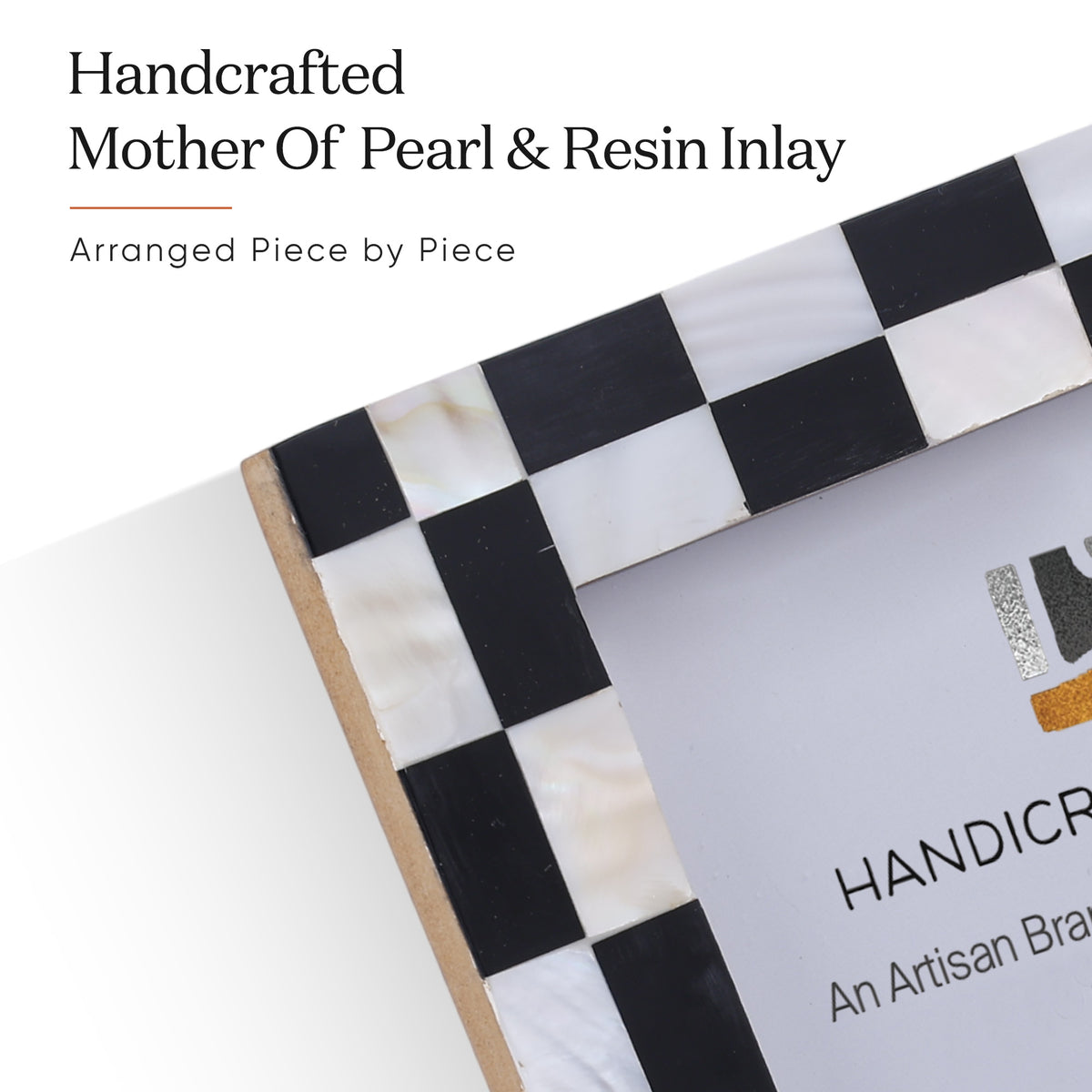 Checkerboard Mother of Pearl & Resin Picture Frames | 4x6 & 5x7