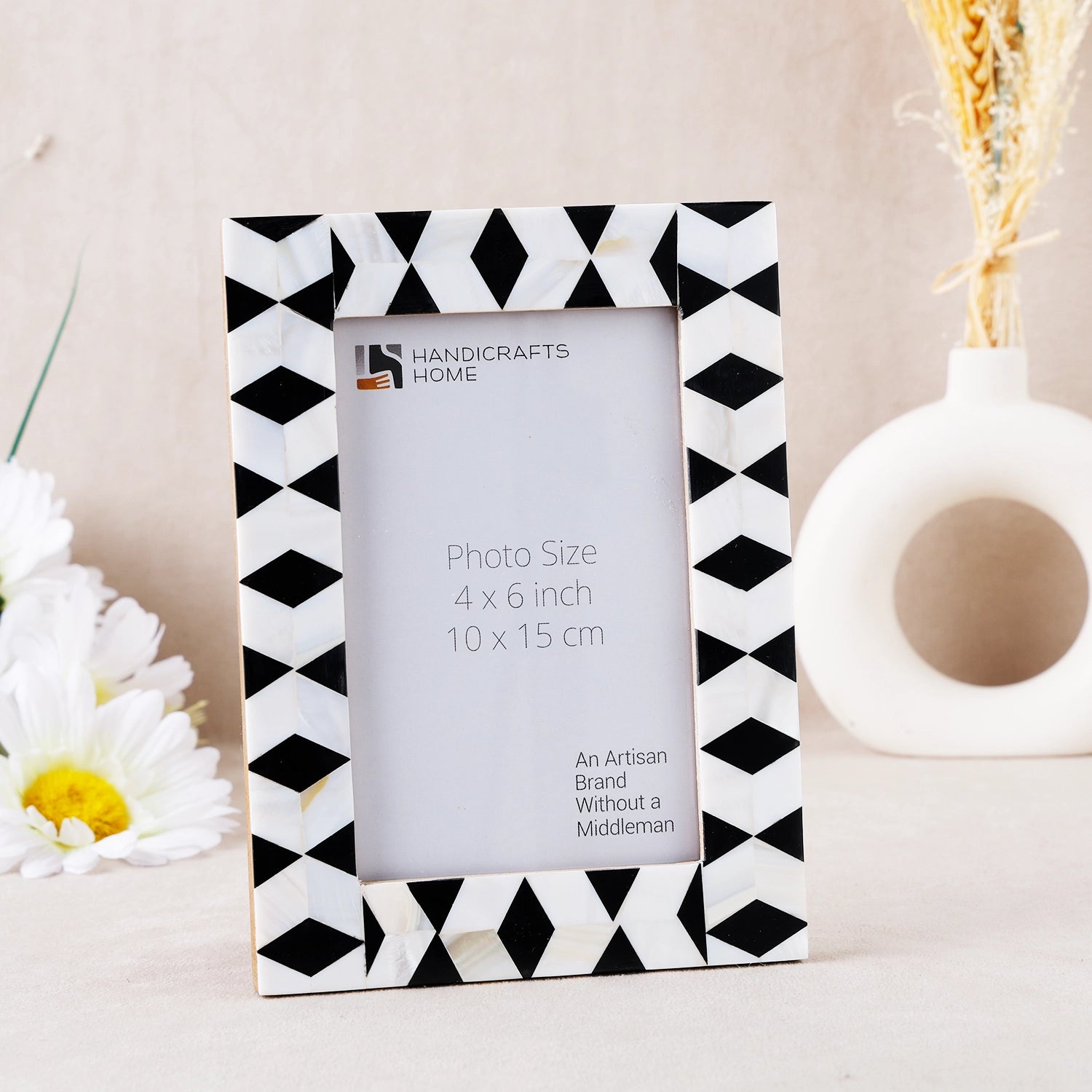 Artic Moss Mother of Pearl & Resin Inlay Picture Frame- 4x6 & 5x7