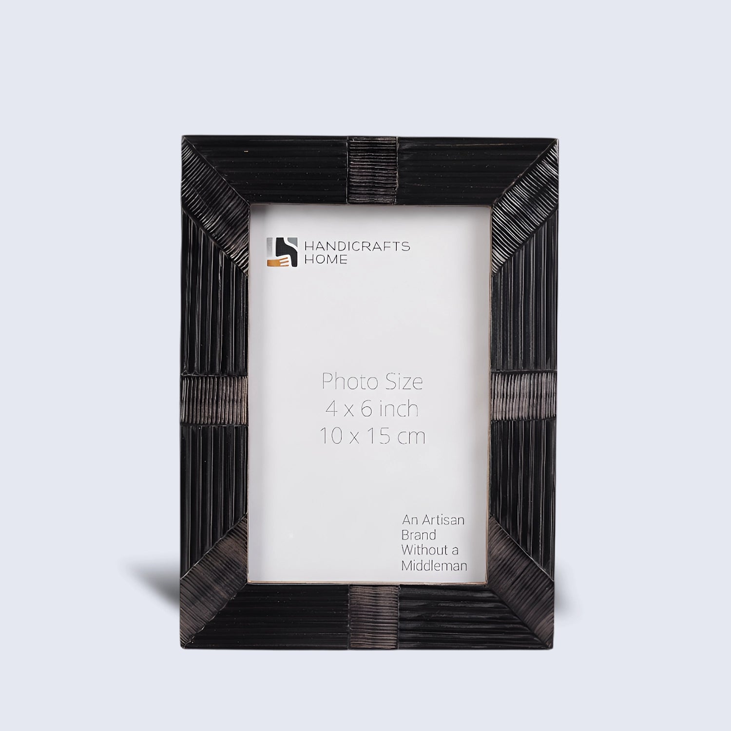 Horn Inlay Shagrin Picture Photo Frames Black, 4x6 5x7