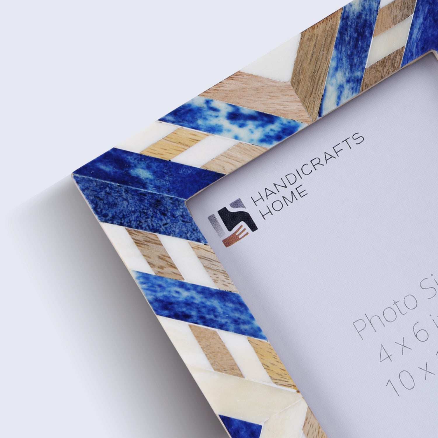 Photo Picture Frame Hypno Azure Collection Blue & Brown in 4x6 & 5x7