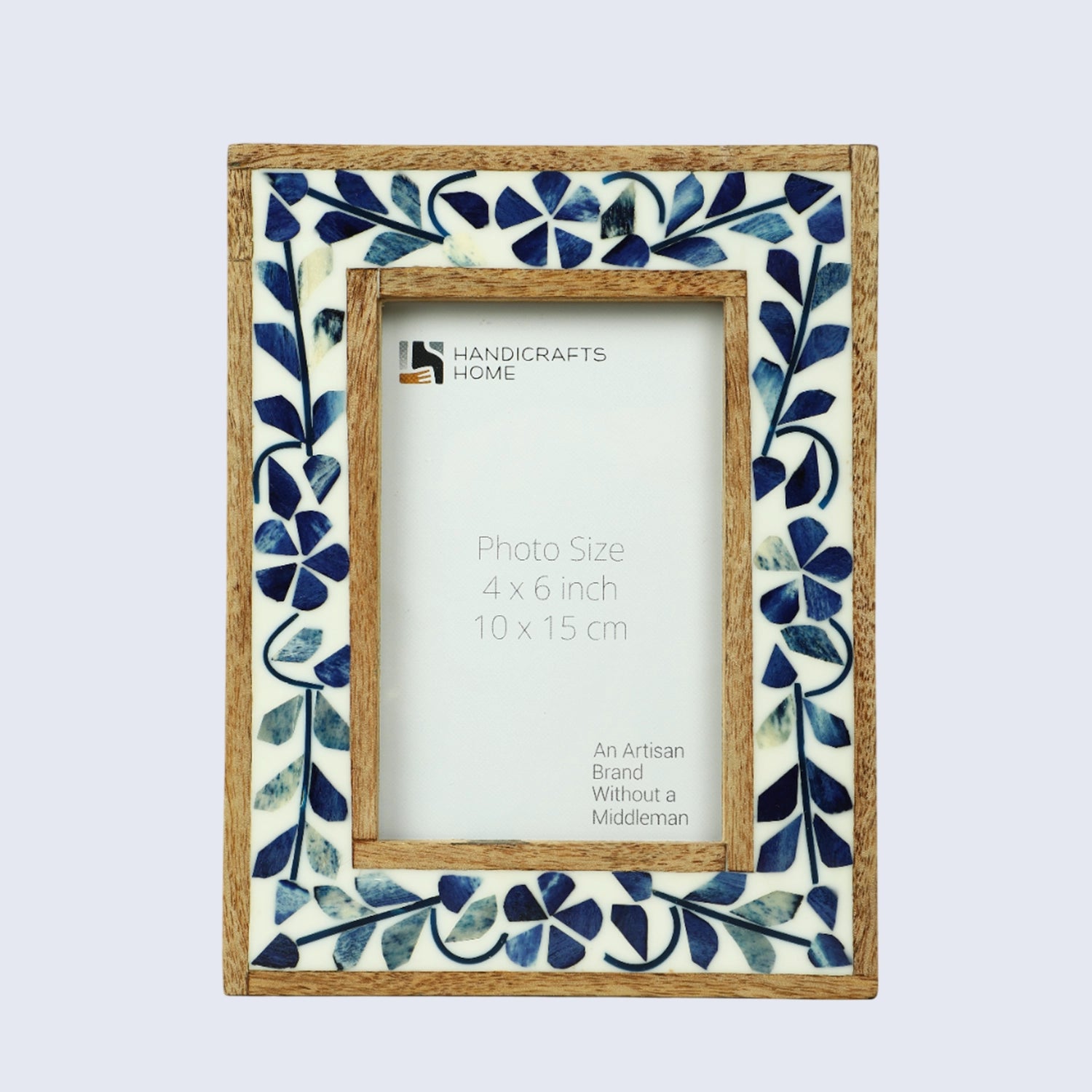 Alhambra Collection 4x6 Bone & Resin Inlay Picture Frame