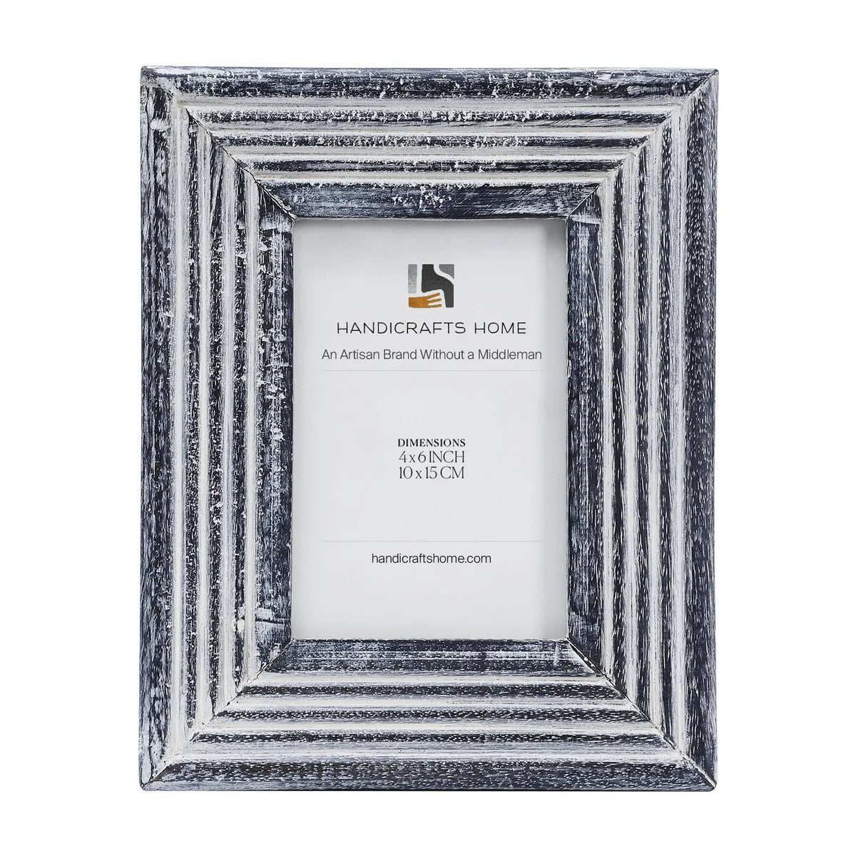Handmade Carved Wood Picture Frames - Drift Noir Photo Frame 4x6 5x7, for tabletop or wall display