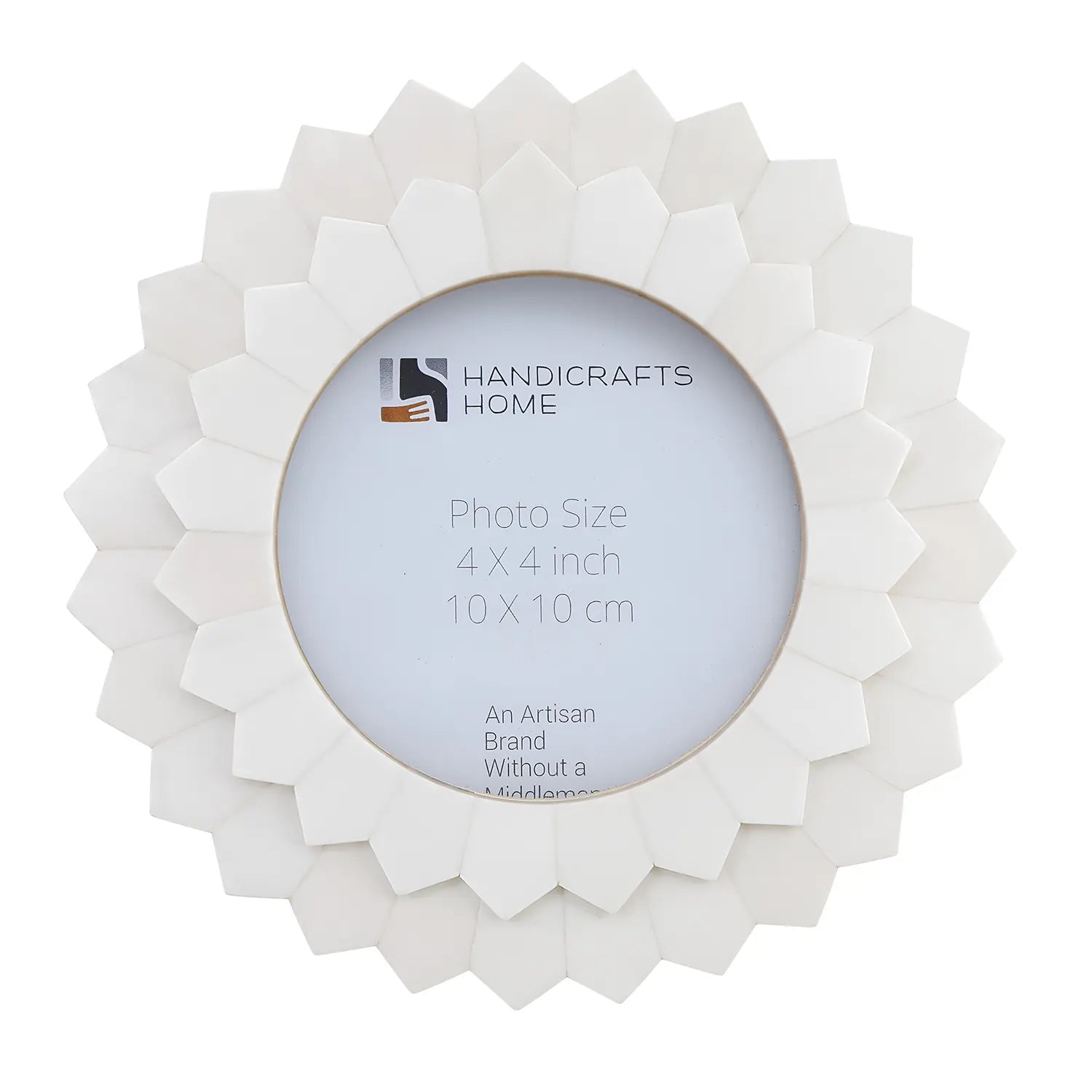 Baby Round Picture Frame Scalloped Radiance Collection - 4" x 4"