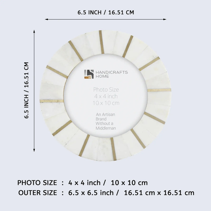 Size Chart for Round Baby Picture Frames Palace Soul Bone Inlay Collection