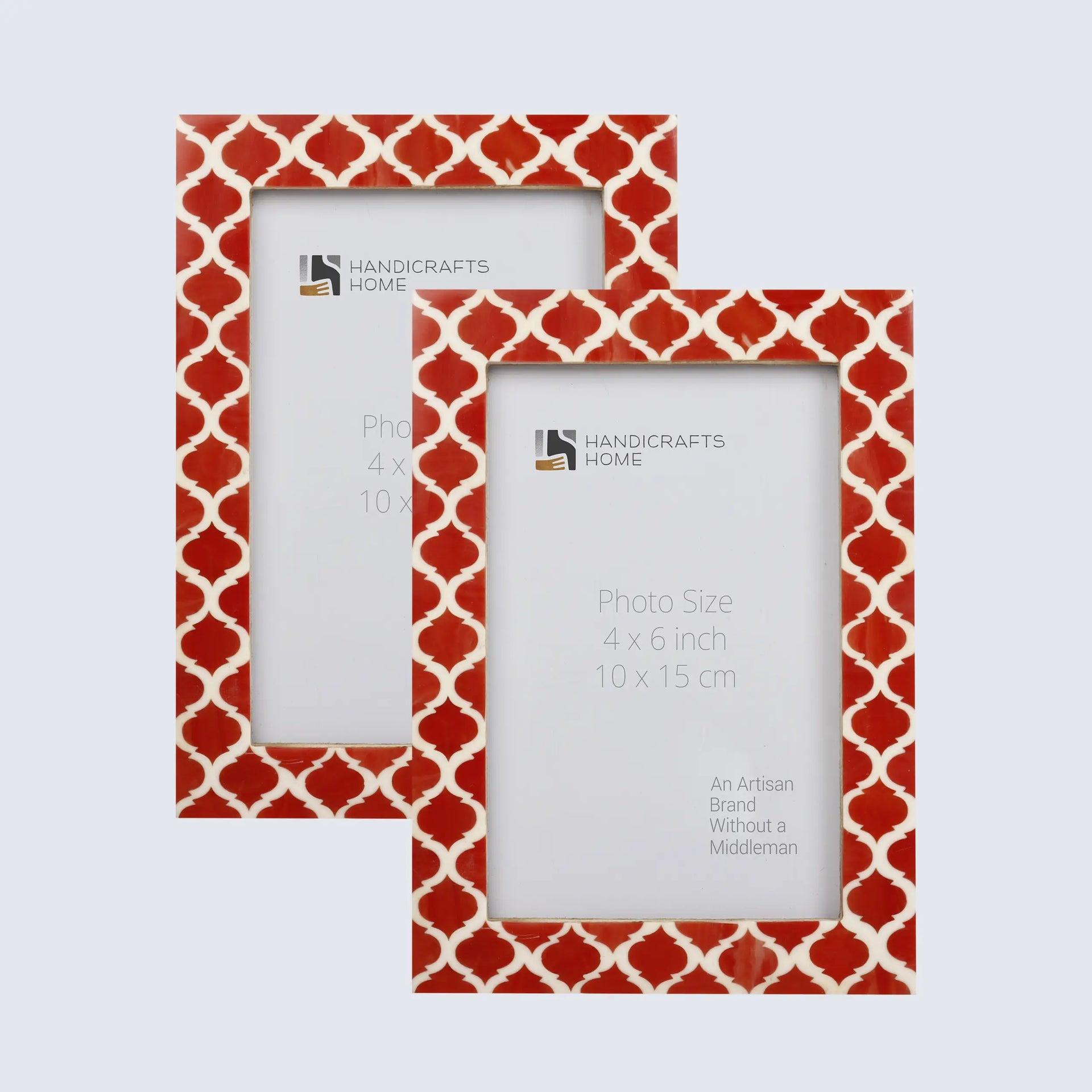 Picture Frames Casablanca Pimienta Pattern Resin Inlay Collection in 3 Sizes, Pack of 2