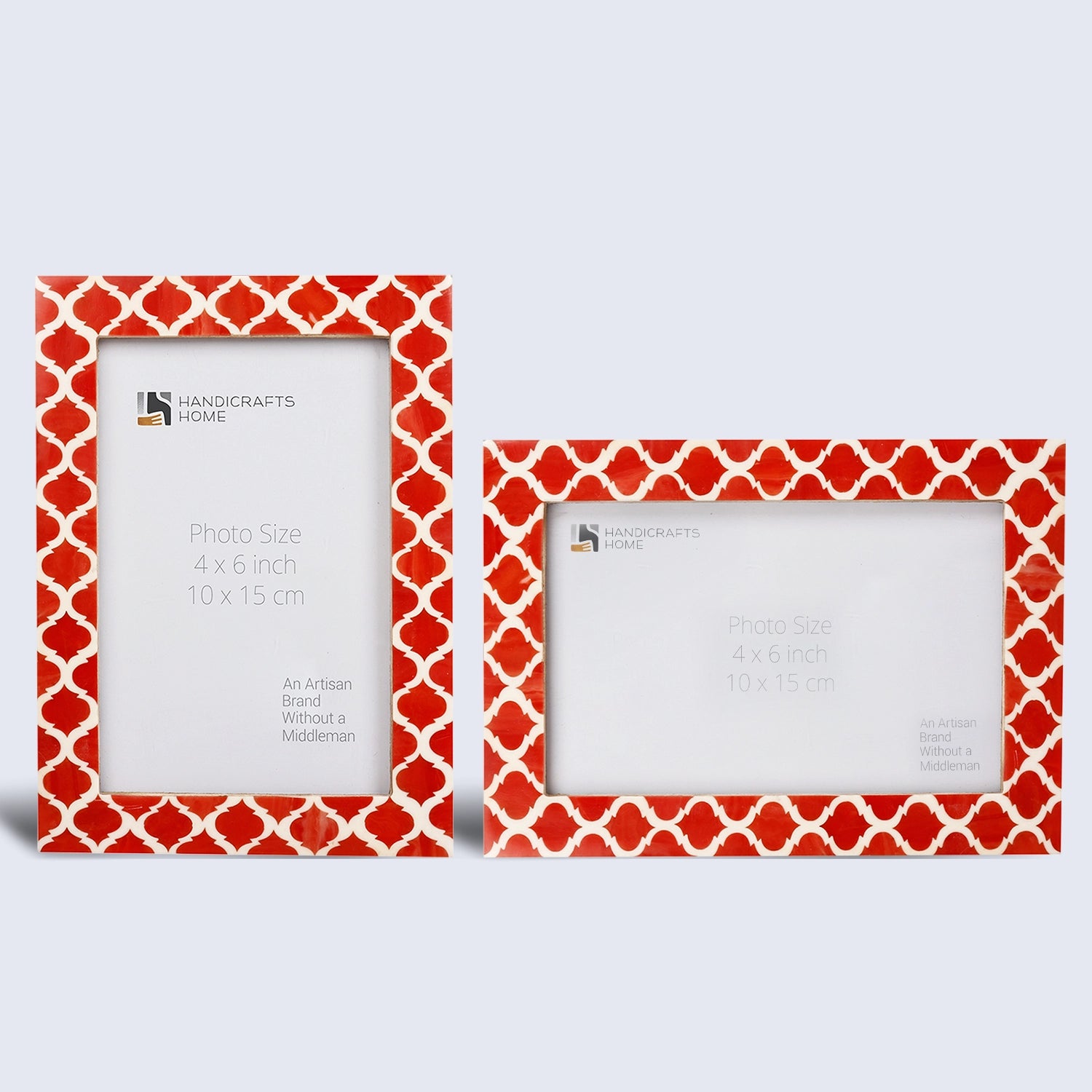 Picture Frames Casablanca Pimienta Pattern Resin Inlay Collection in 3 Sizes, Pack of 2