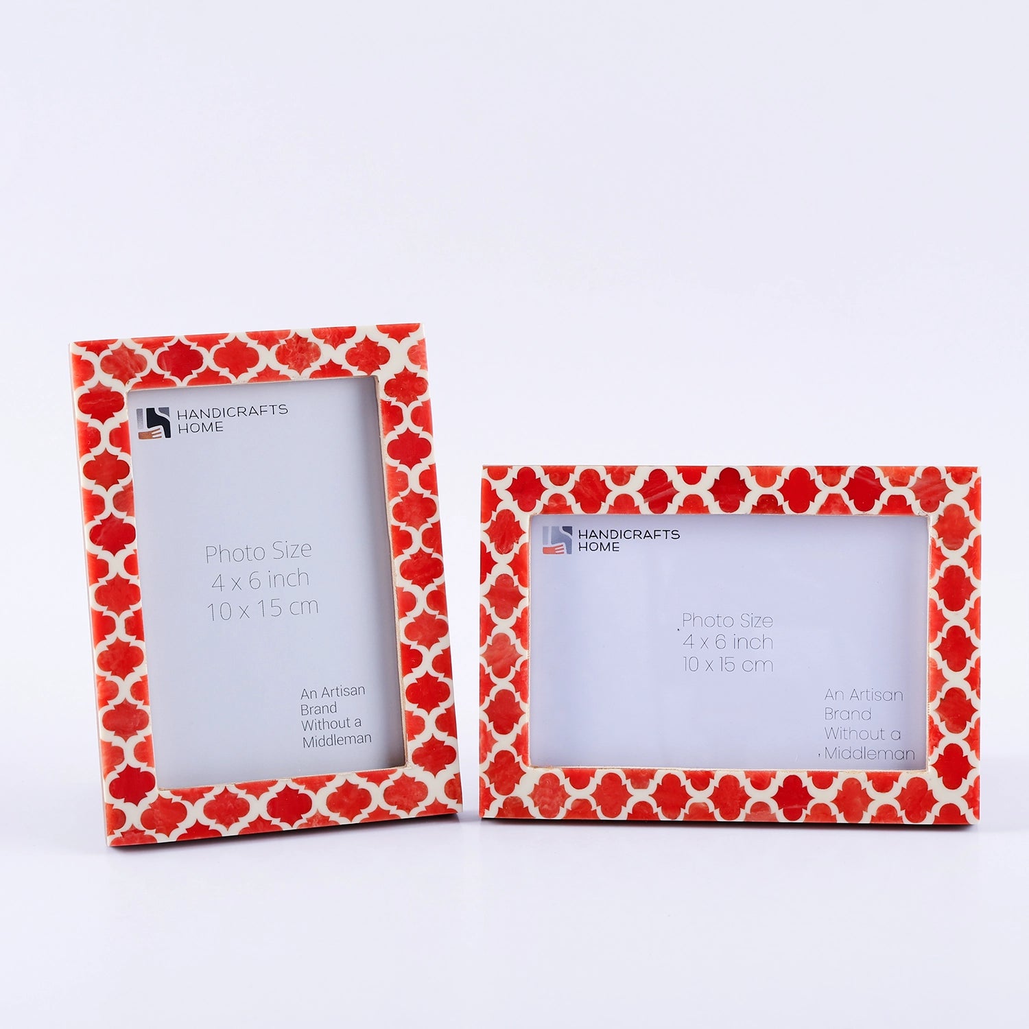Picture Frames Casablanca Pimienta Pattern Resin Inlay Collection in 3 Sizes, Pack of 2