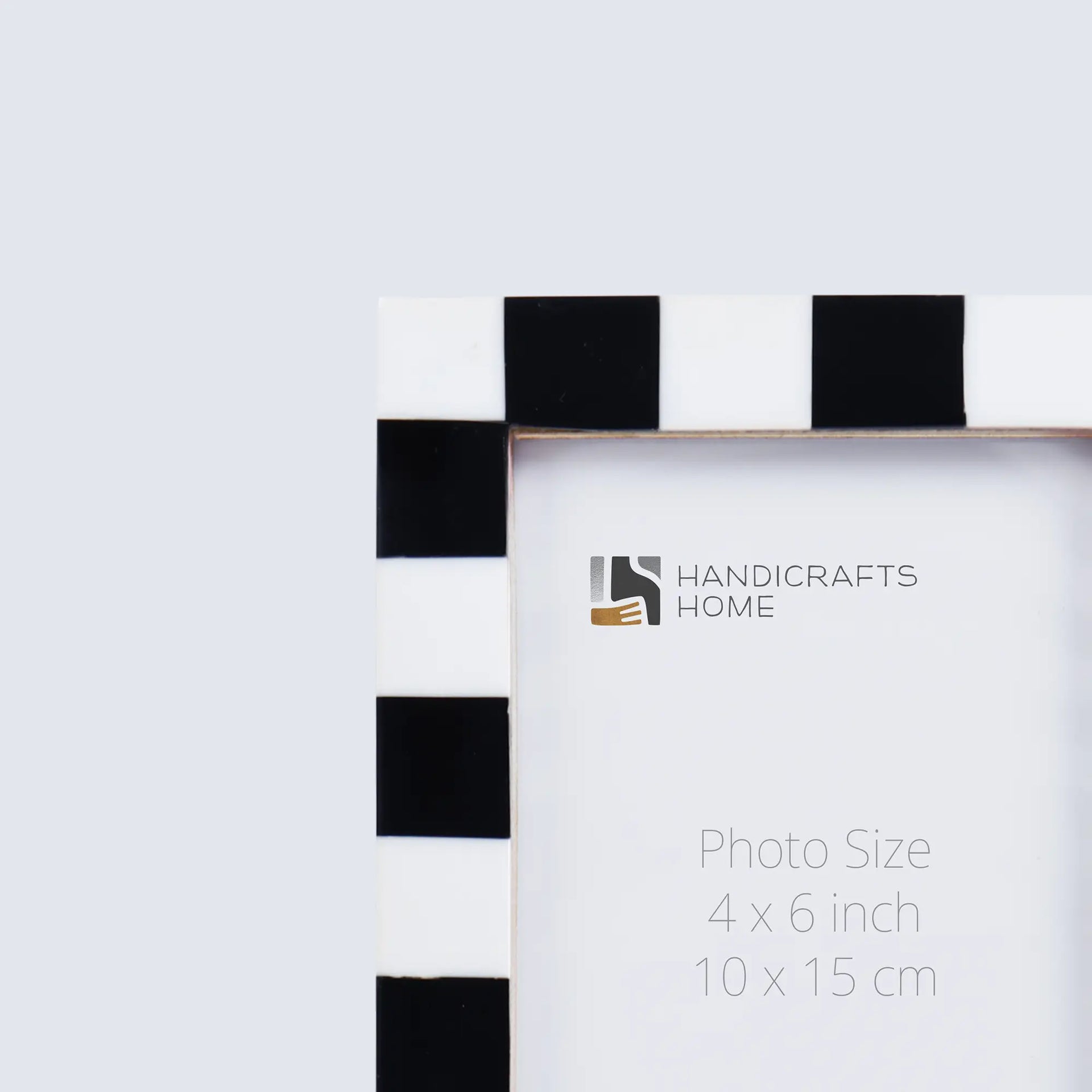 Picture Frames Manhattan Diner Pattern Resin Inlay Collection in 3 Sizes, Pack of 2