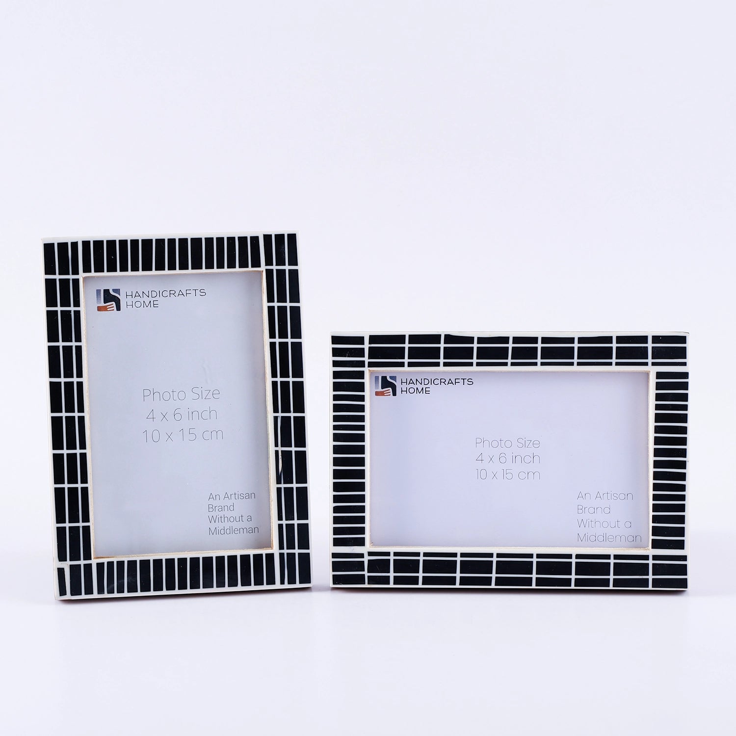 Picture Frames Manhattan Skyline Pattern Resin Inlay Collection in 3 Sizes, Pack of 2