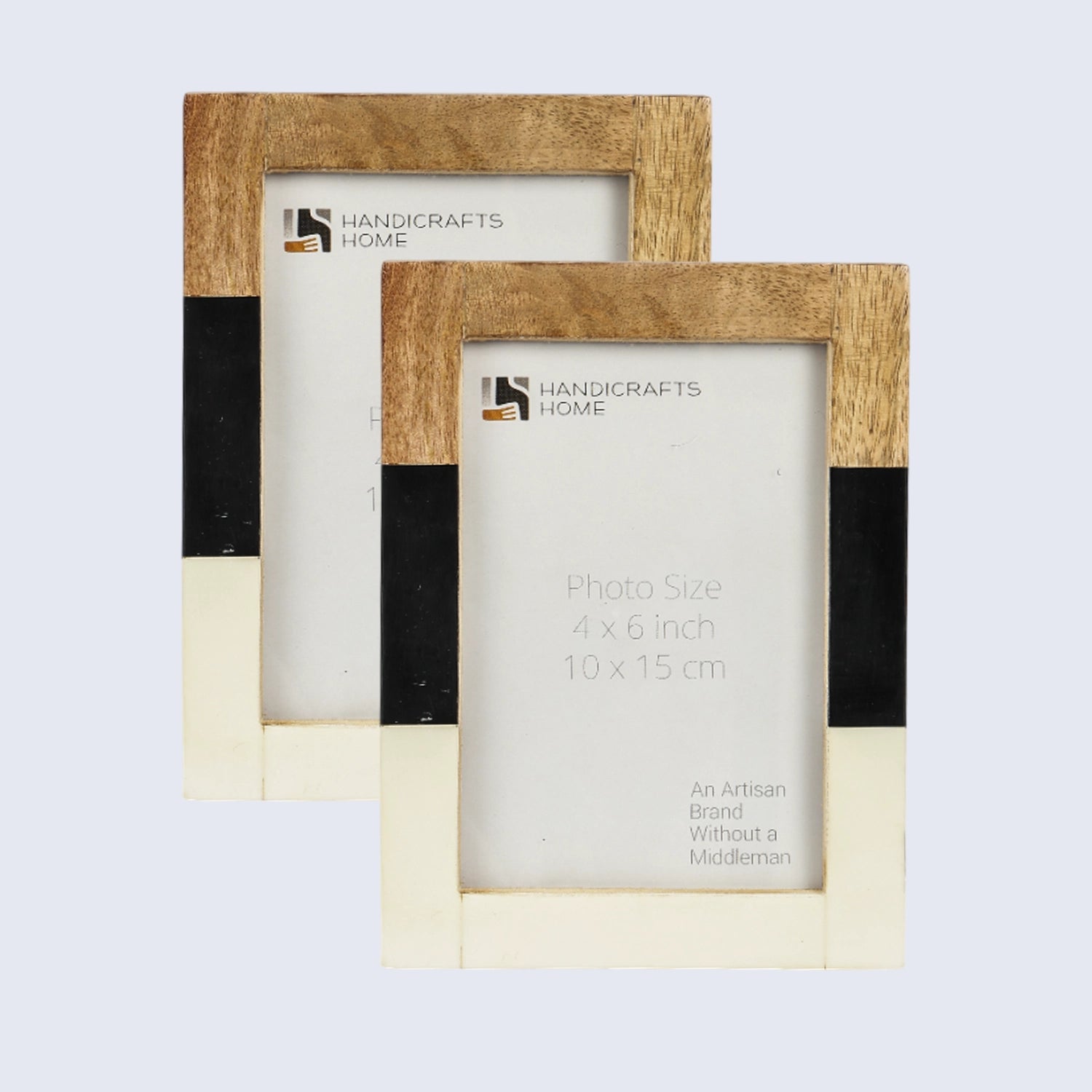 Picture Frames Mondrian Maple Pattern Resin Inlay Collection in 3 Sizes