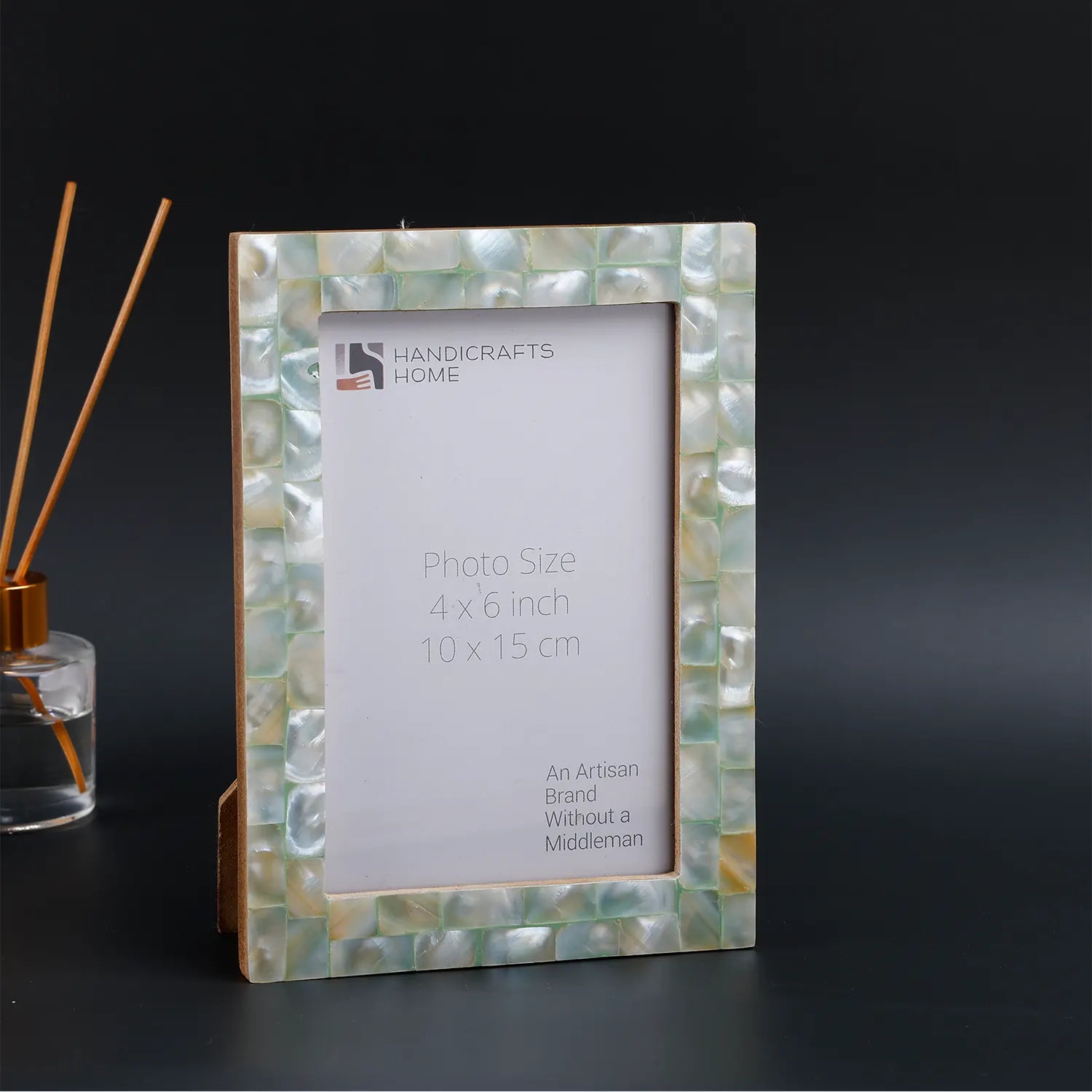 Picture Frames Mother of Pearl Collection in 27 Sizes, Green