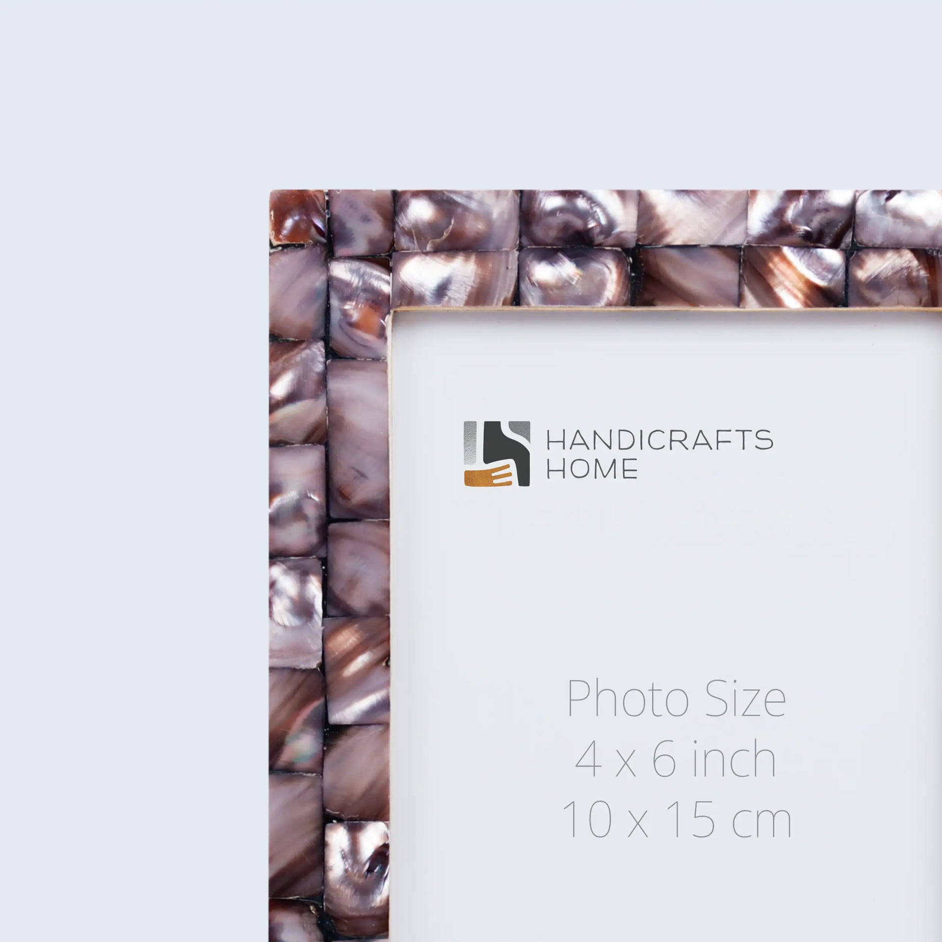 Mother Of Pearl Pattern Picture Photo Frame Handmade Wall Hanging Decor Grey