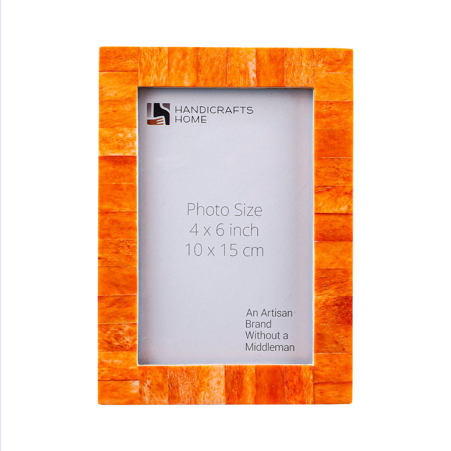 Orange Picture Frames | Classic Bone Inlay | 4x6 5x7 8x10