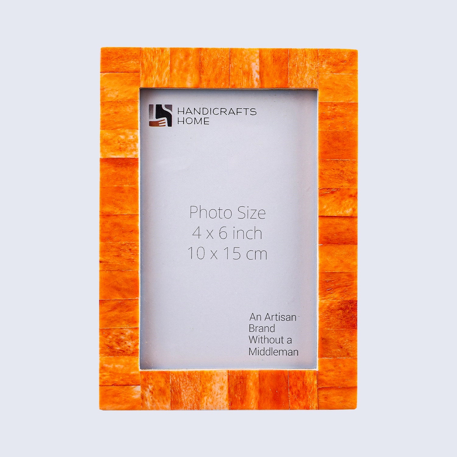 Picture Frame Classic Pattern Collection Bone Inlay Orange – 3 Sizes