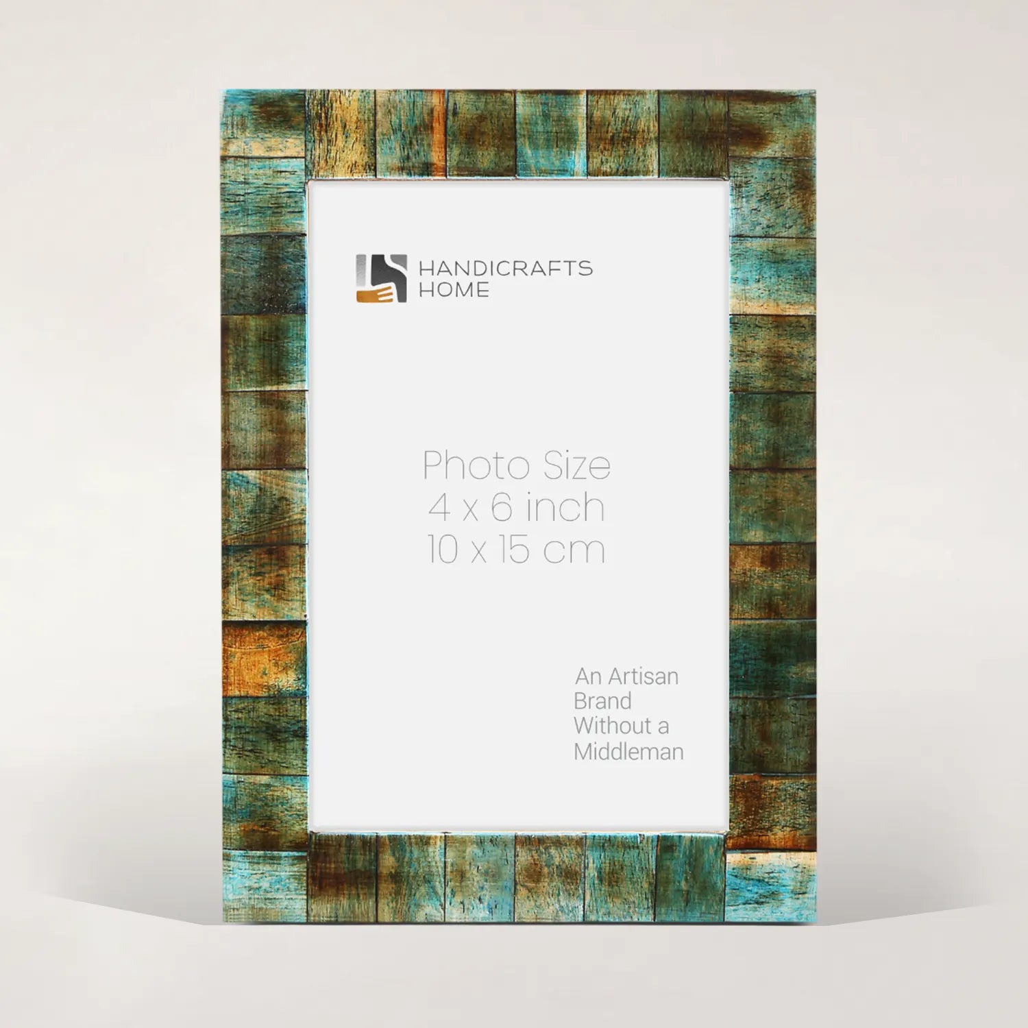 Verdigris Bone Inlay Photo Frame Tabletop Wall 4x6 5x7 8x10