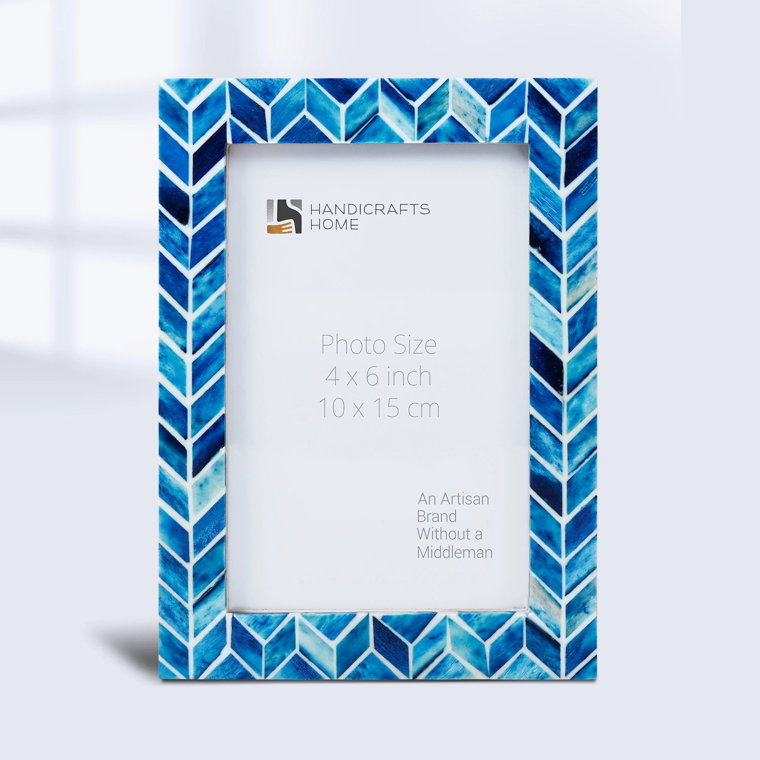 Picture Frame Arctic Ice Pattern Collection Resin inlay Blue & White – 4x6, 5x7 & 8x10