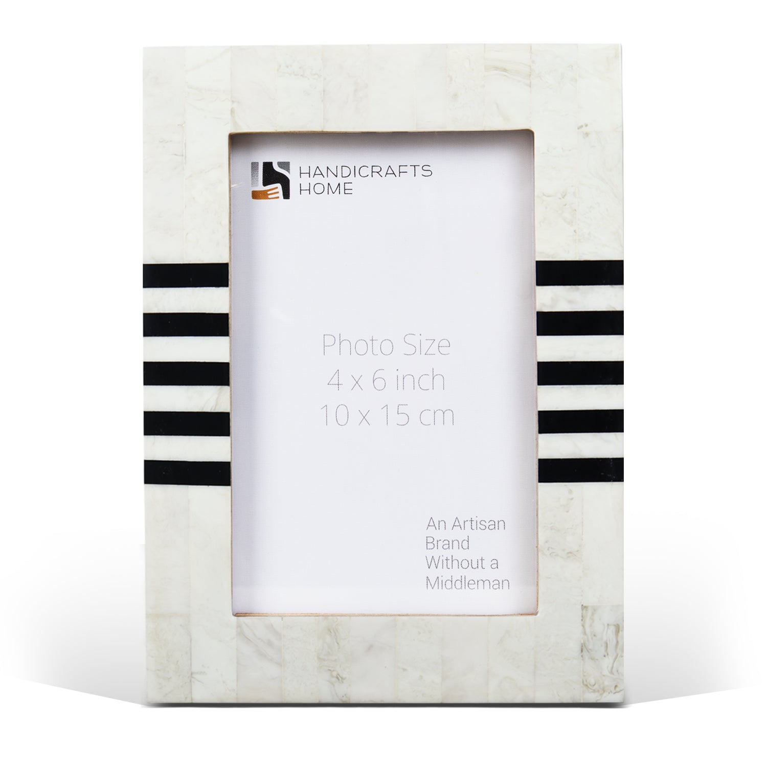 Contour Lado Modern Black & White Resin Inlay Picture Frames