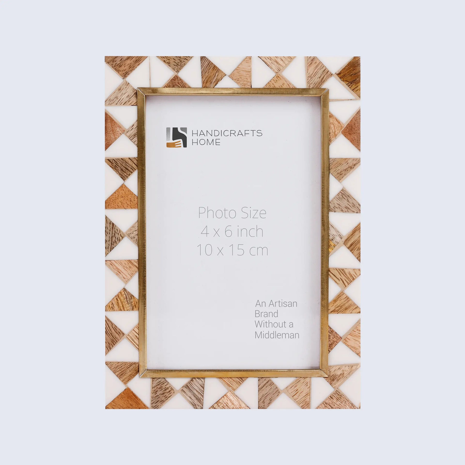 Picture Frames Halo Ivory Pattern Wood & Resin Inlay in 3 Sizes